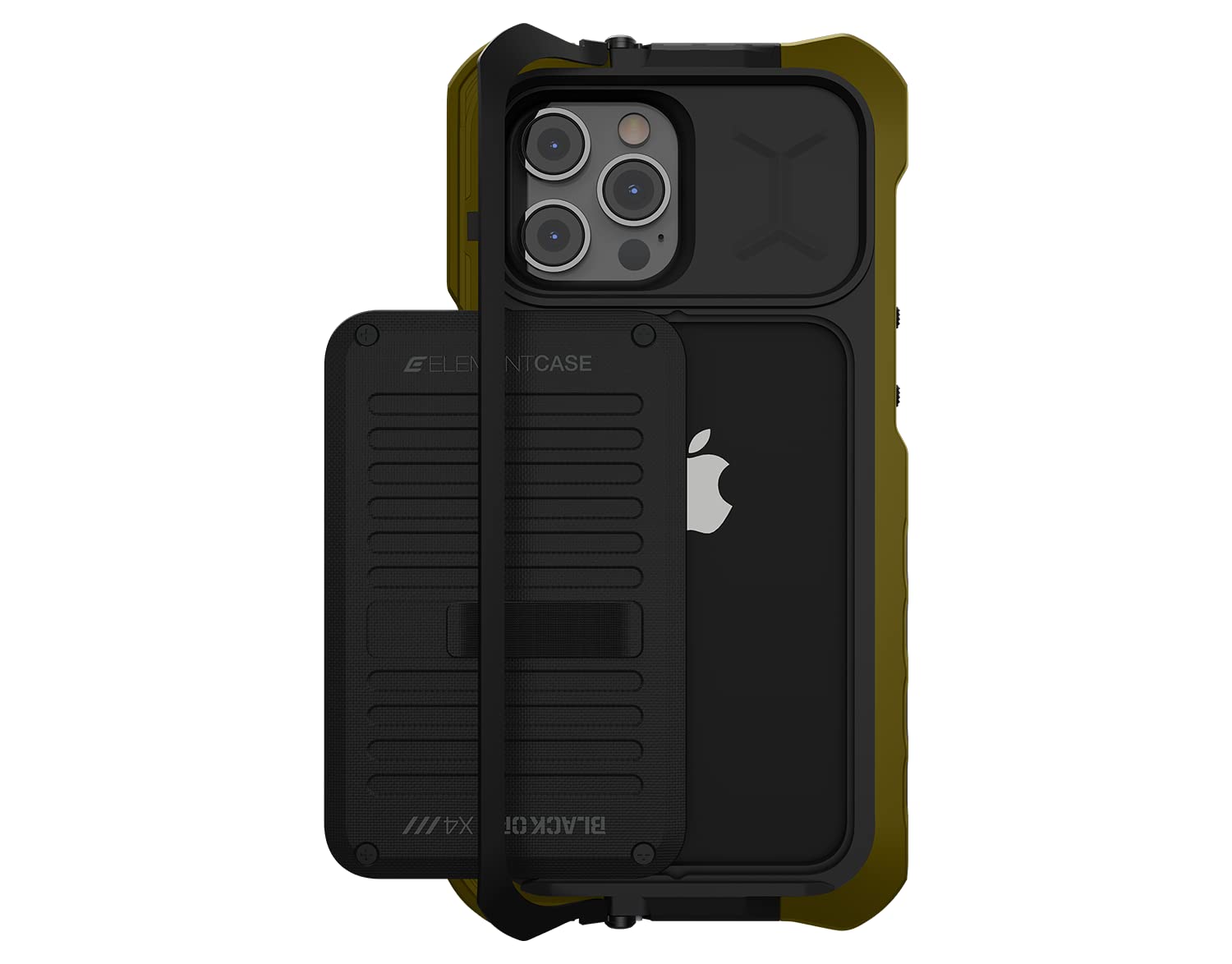 Element Case Black Ops Tactical Shockproof iPhone 13 Pro Max Case with Wallet & Kickstand - OD Green (EMT-322-252FV-02) | Rugged Protection for Outdoor Adventures, Military Use & Daily Commute