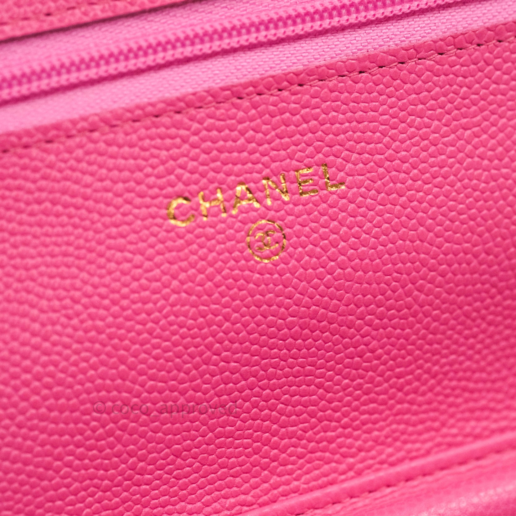 Chanel Caviar Quilted Wallet on Chain WOC in Pink with Light Gold Hardware - Perfect for Evening Events, Date Nights & Luxury Fashion Accessories