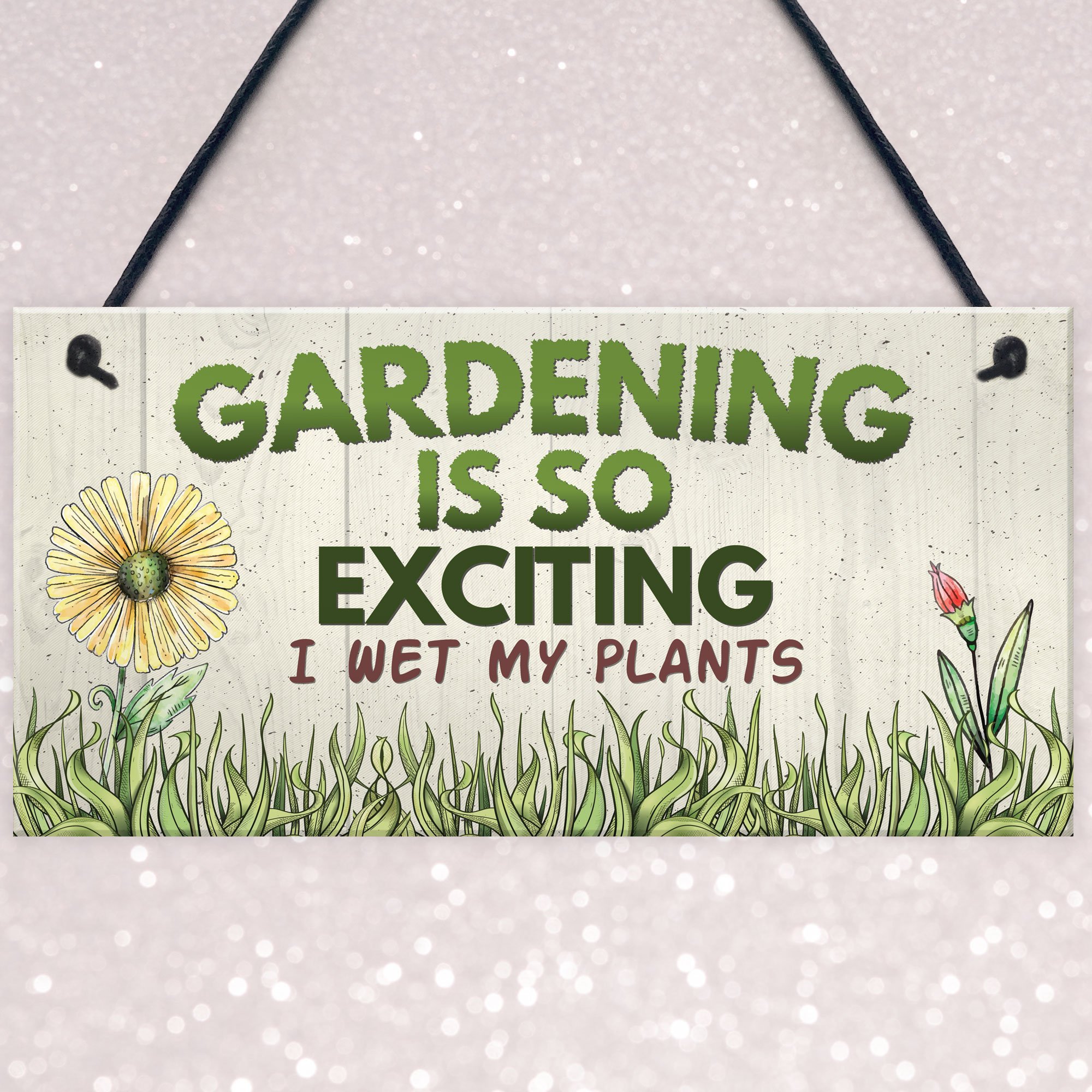 Funny Gardening Hanging Sign - Novelty Plaque for Garden Decor & Friendship Gift - Perfect for Outdoor Garden, Patio, or Backyard Decoration