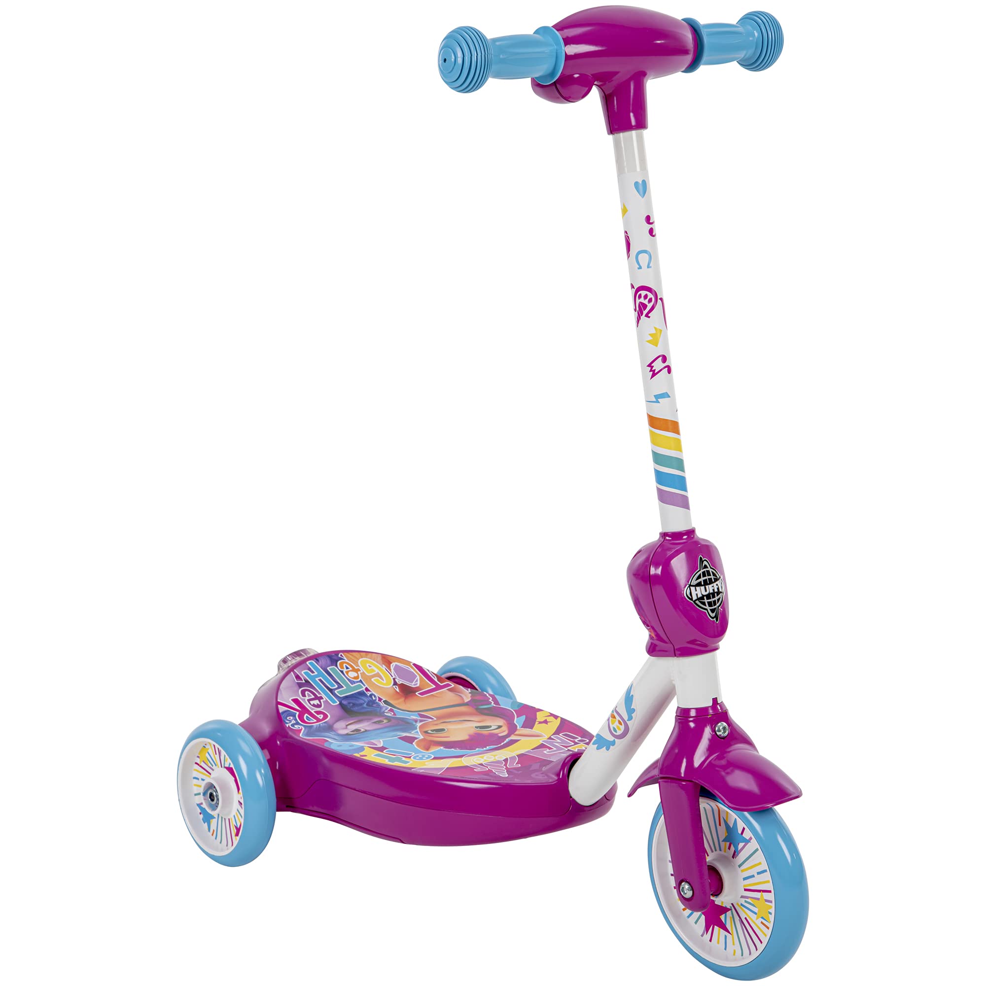 Huffy Kids Electric Bubble Scooter - Battery Powered Ride On Toy with Bubbles & Charger, 2.0 MPH for Ages 3-5 | Multiple Colors & Styles | Perfect for Outdoor Play, Birthday Gifts & Preschool Fun