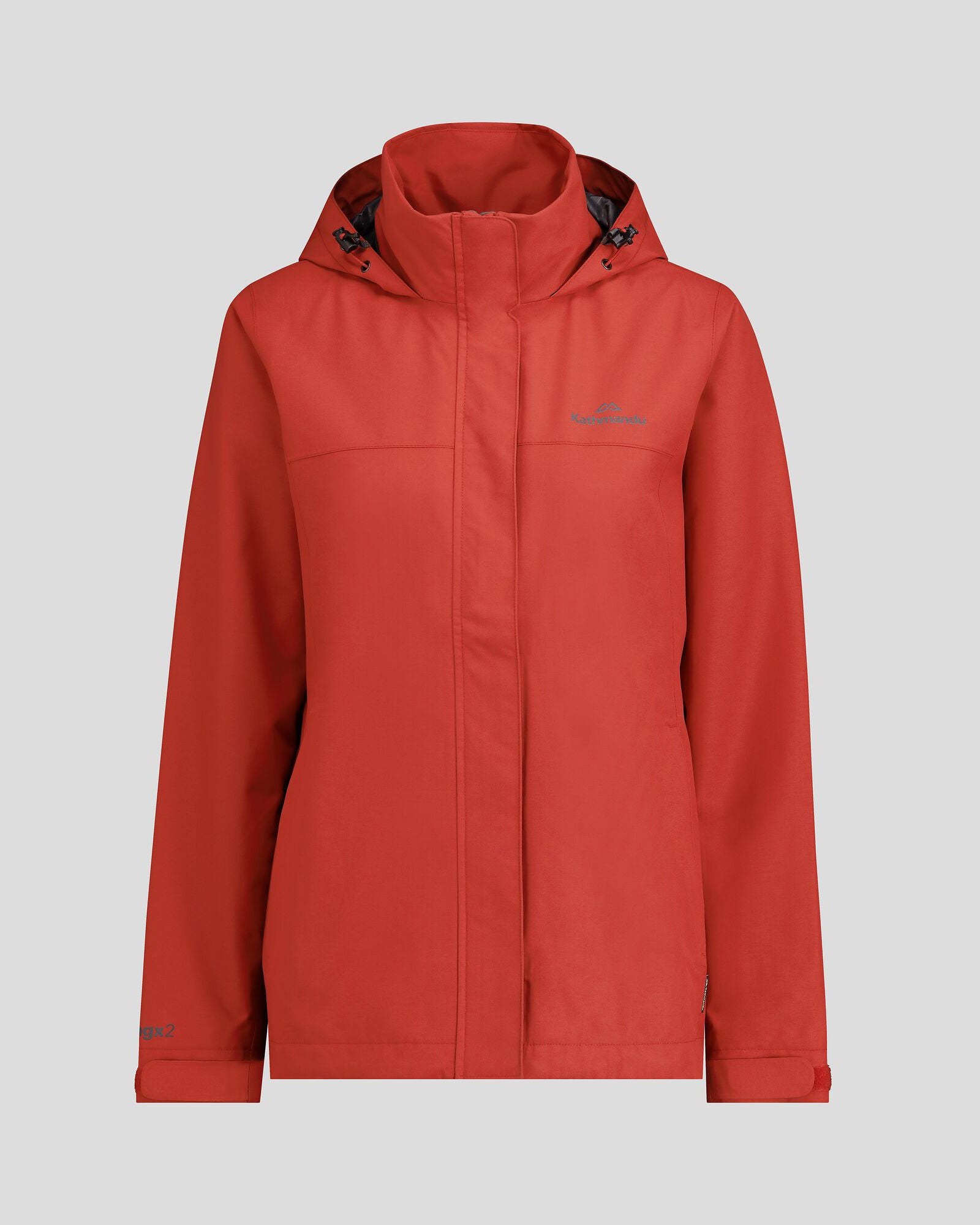 Women's Andulo 2-Layer Waterproof Rain Jacket with Hood - Spicy Chilli Pepper Red - Lightweight Windbreaker for Hiking, Commuting & Outdoor Activities
