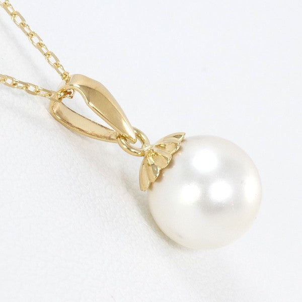 18K Yellow Gold Pearl Necklace for Women - Elegant Bridal Jewelry, Wedding Gift & Anniversary Present - Perfect for Formal Events, Date Nights and Special Occasions