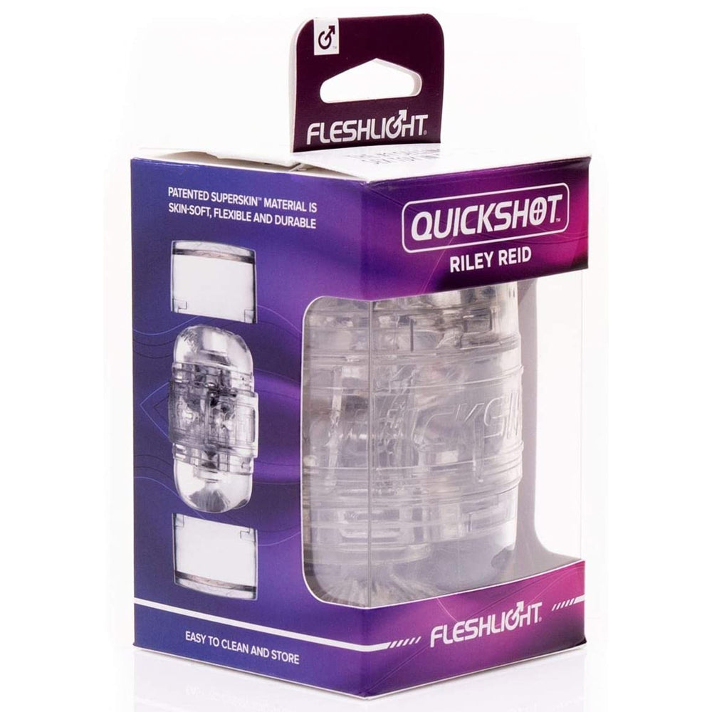 Fleshlight Quickshot Riley Reid Open Ended Male Masturbator - Compact & Discreet Design for Solo Pleasure & Couples Play