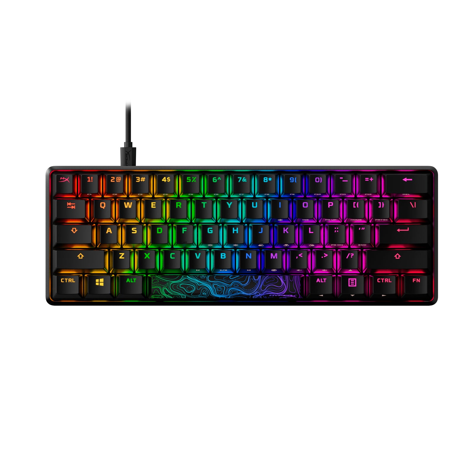HyperX Alloy Origins 60 Mechanical Gaming Keyboard - Compact 60% RGB Backlit Keyboard with HyperX Red Switches for PC, Mac, PS4, Xbox - Perfect for Esports, Gaming, and Office Work