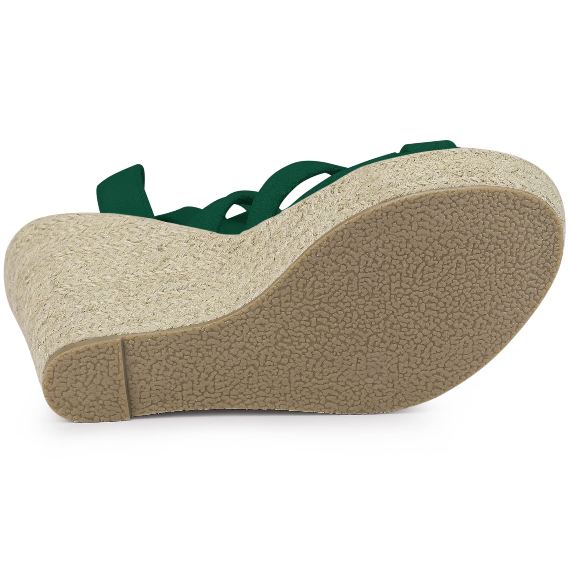 Allegra K Women's Lace-Up Espadrille Wedge Sandals with Platform Heel - Stylish Summer Casual Shoes for Beach, Party & Everyday Wear