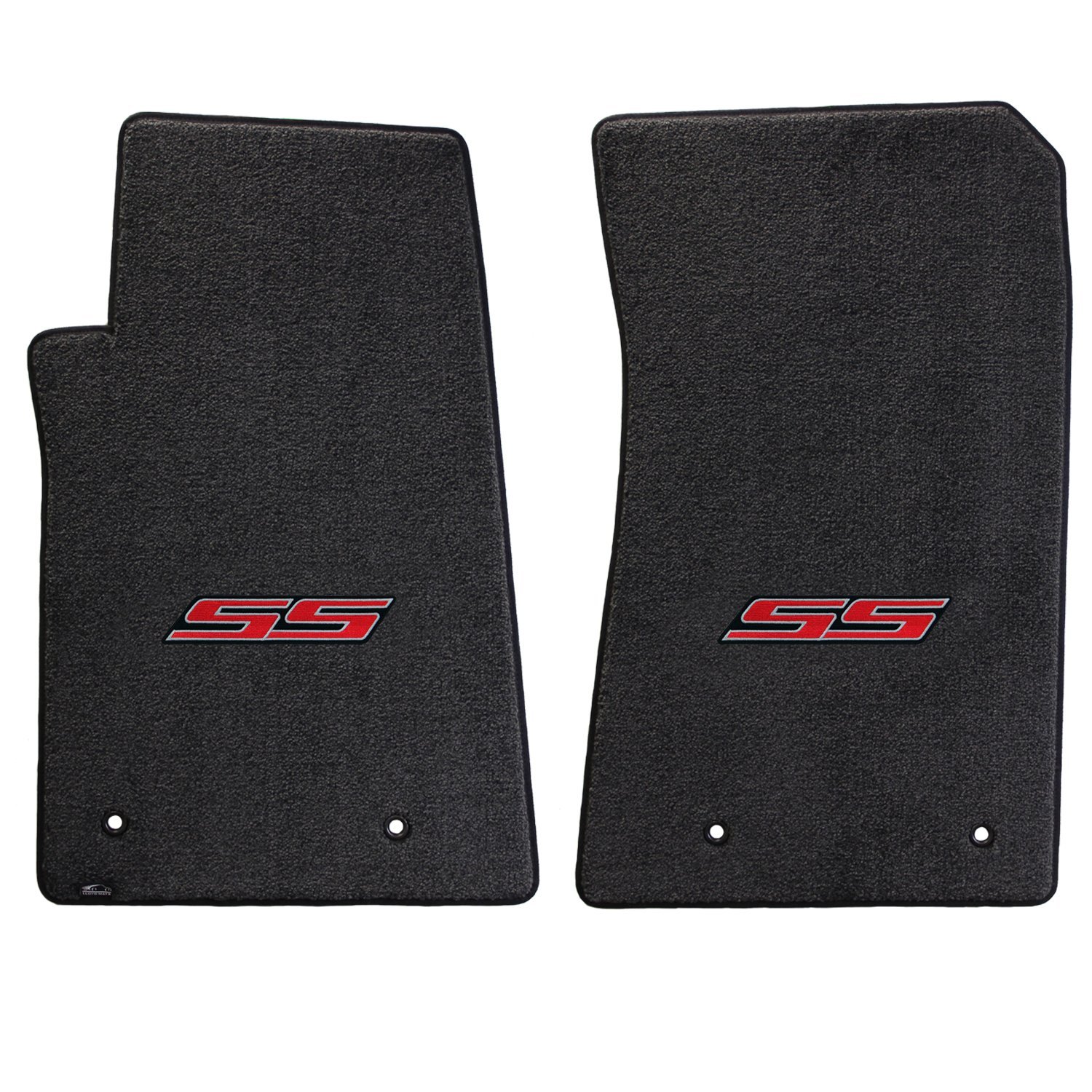 2010-2015 Chevy Camaro Ebony Black Premium 2-Piece Floor Mats with Red SS Logo - All-Weather Protection & Custom Fit for Sports Car Enthusiasts (Perfect for Daily Driving, Car Shows & Road Trips)
