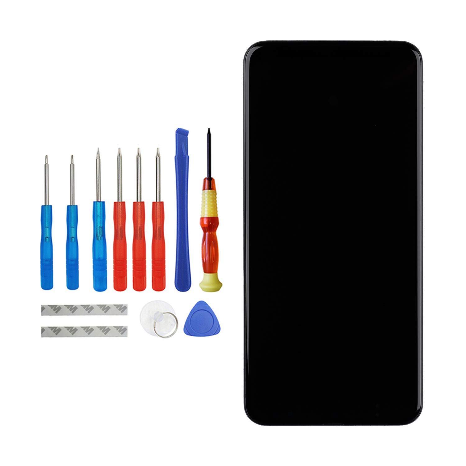 Original AMOLED Display Screen Replacement for Samsung Galaxy A50 A505 SM-A505F SM-A505U (2019 Model) - 6.4 Inch LCD Digitizer Touch Screen Assembly with Frame & Repair Tools Kit (Black) - Perfect for DIY Phone Repair & Screen Replacement at Home