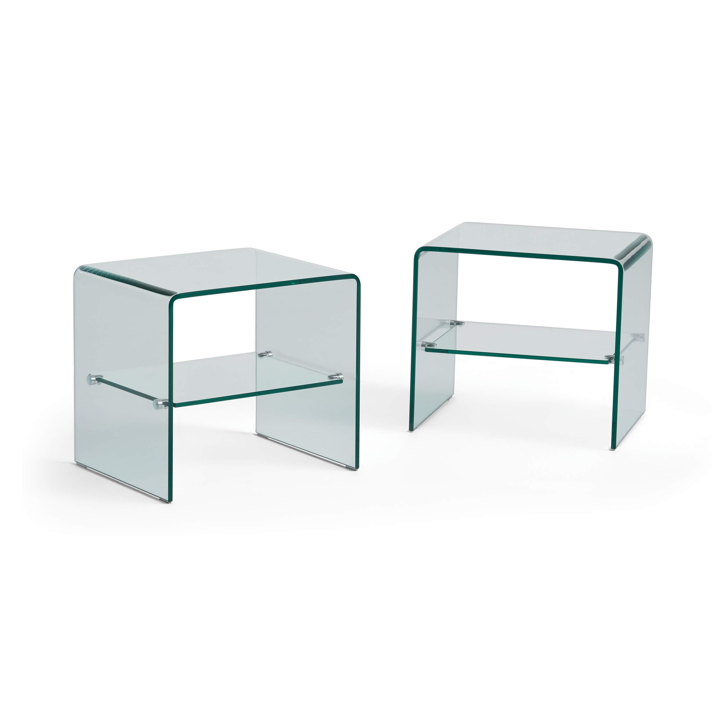 Christopher Knight Home Czarina End Tables - 2-Piece Set, Clear Acrylic Modern Nightstands for Living Room, Bedroom, or Office