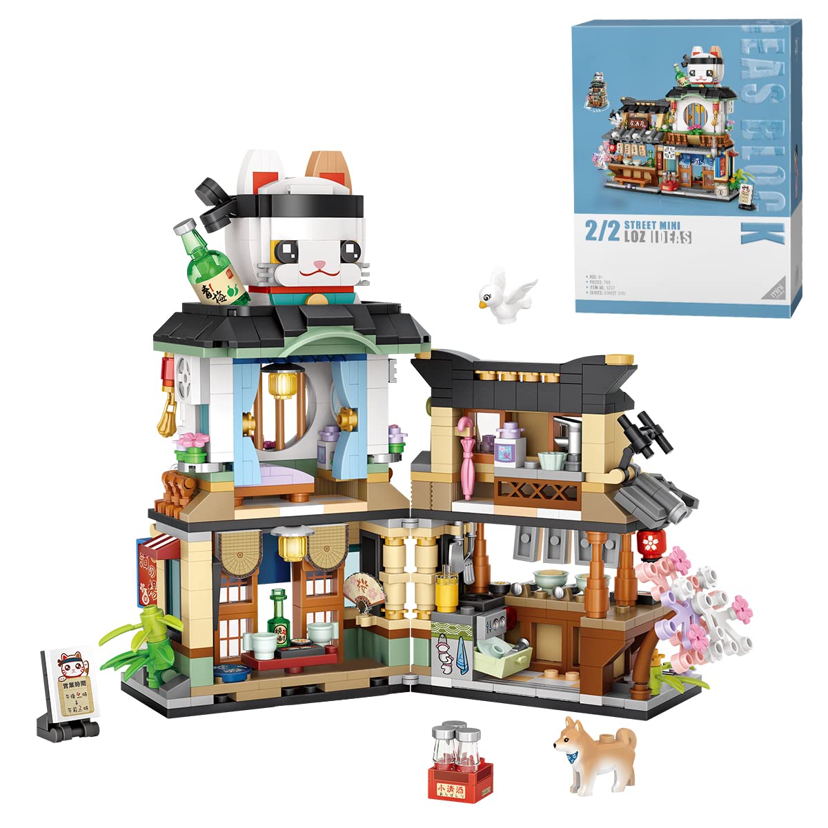 MOCI Modular Architecture Building Blocks - Japanese Izakaya Mini Particle Street Series Building Set (789PCS) | Creative Construction Toy for Adults & Kids | Collectible MOC Model (15x15x20cm) | Perfect for Home Decoration, Gift Giving & DIY Projects