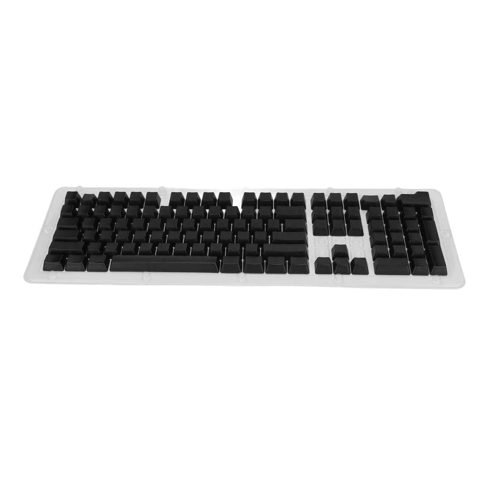 Pastel Color OEM Durable Keyboard Keycaps - 108 Keys Transparent Matte Height for 6187104 Mechanical Keyboard (Black) | Perfect for Gaming, Typing & Office Work