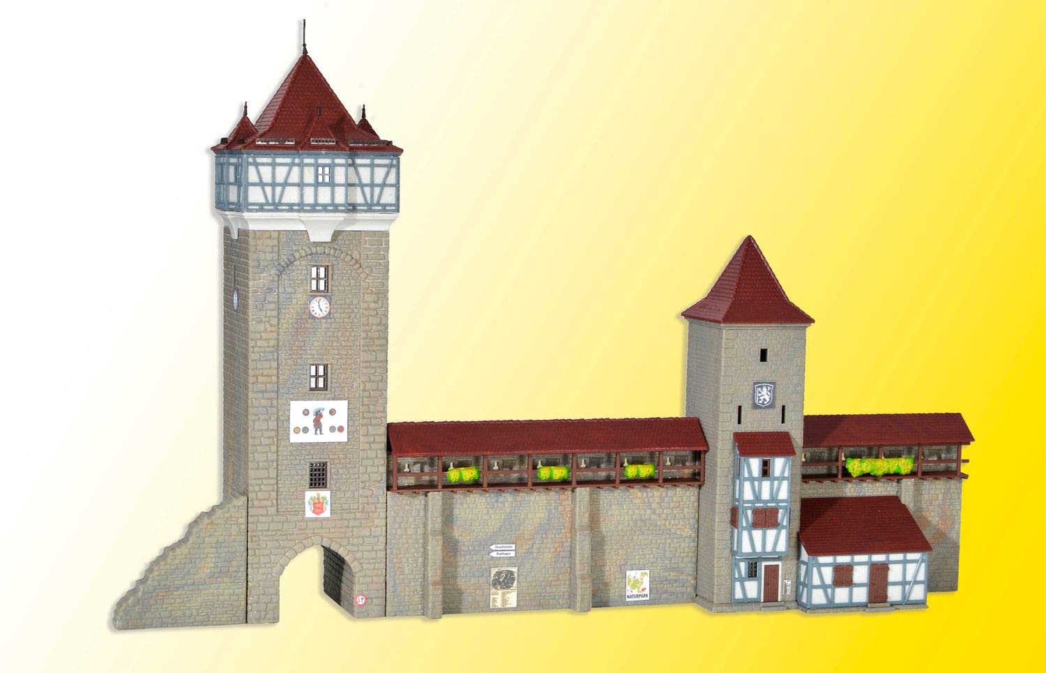 1:160 Scale Castle Theme Town Wall with Tower Decoration - DIY Model Building Kit for Kids & Adults - Perfect for Hobbyists, School Projects & Medieval Diorama Displays