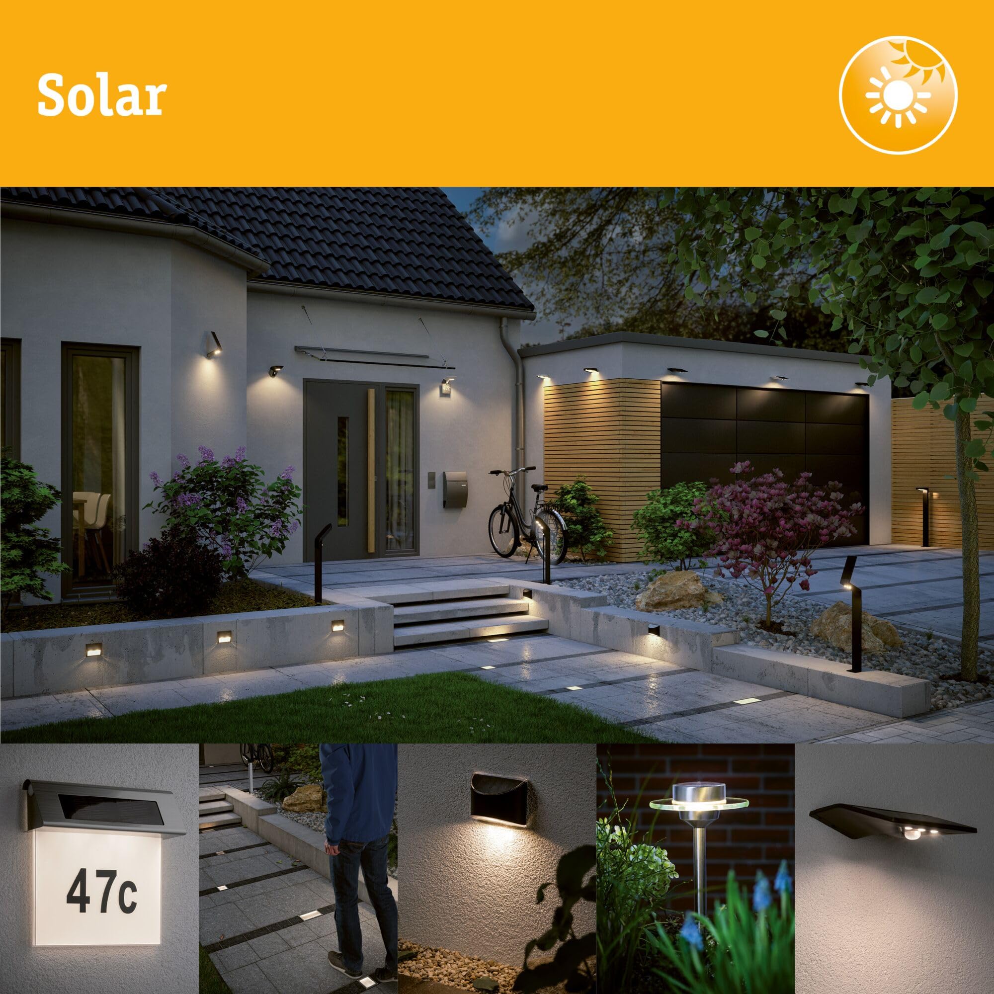 Pauleen Sunshine Treasure 48167 Solar Lantern - Outdoor Solar Powered Rattan Lighting for Garden, Balcony, Patio (3000K Warm White, Black) | Perfect for Backyard Decor, Pathway Illumination & Evening Ambiance