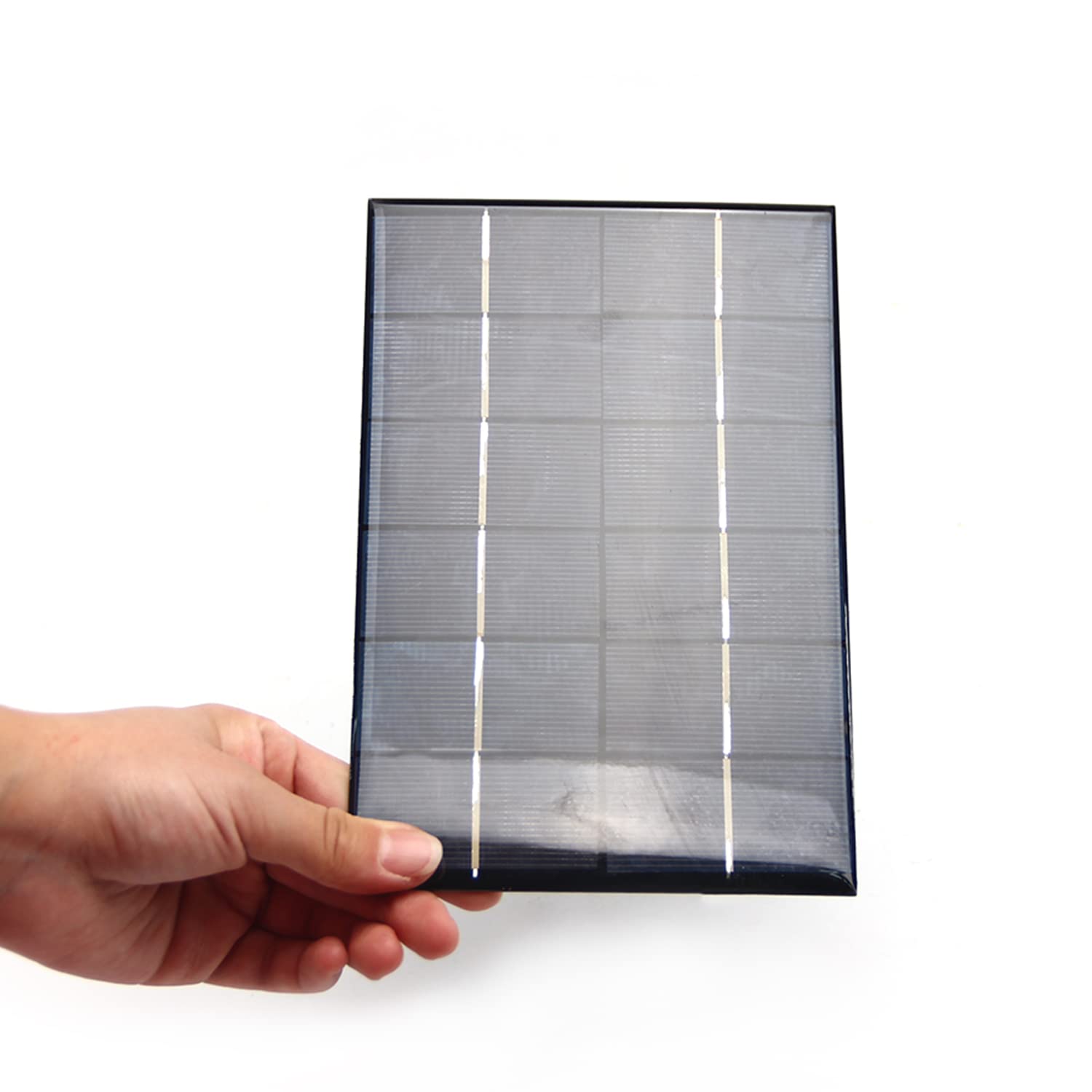 Fielect 6V 4.2W Mini Solar Panel Charger - Polysilicon Solar Epoxy Cell for DIY Solar System Kit (200x130mm) | Perfect for Outdoor Camping, RV, Boat & Emergency Power Supply