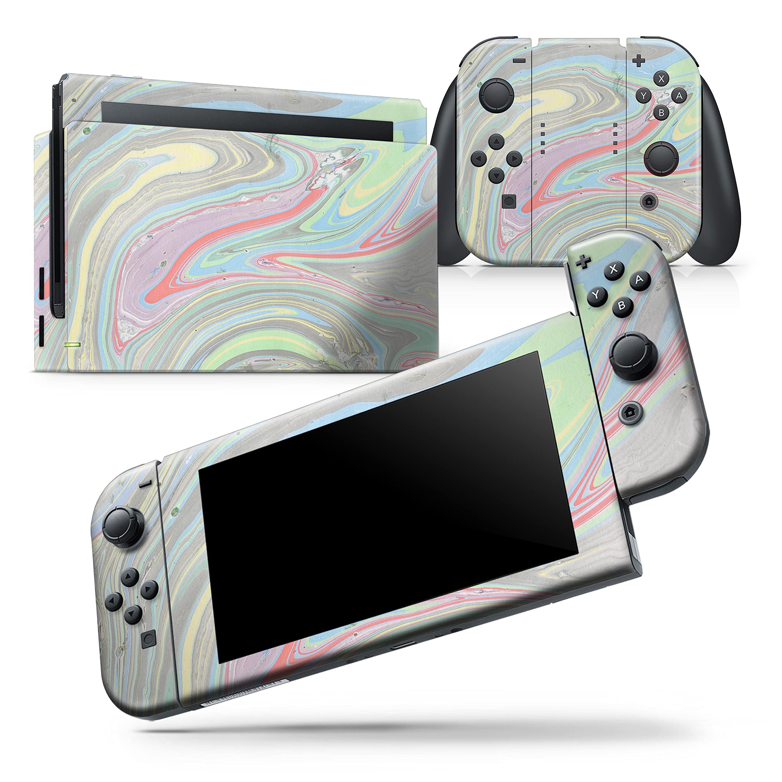 Nintendo Switch Dock Skin Cover - Scratch-Resistant Removable Vinyl Wrap with Marble Swirl Design | Protective Decal for Gaming Setup & Home Decor