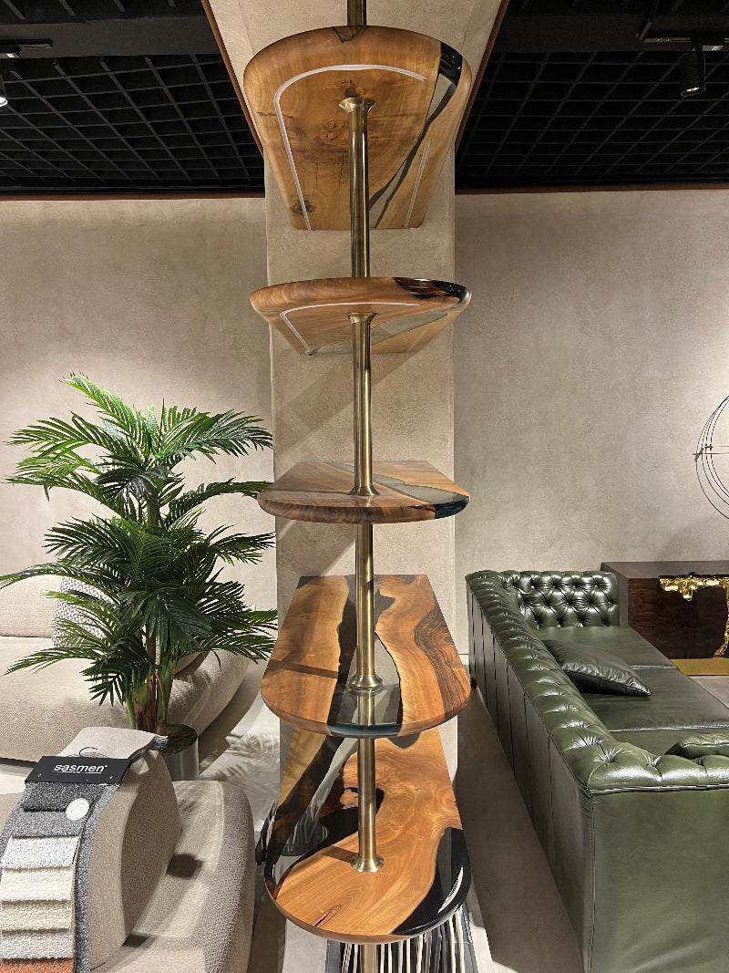 Modern Epoxy Resin Shelves - Stylish Room Divider & Decorative Storage for Living Room, Bedroom, or Office | Handcrafted Home Decor