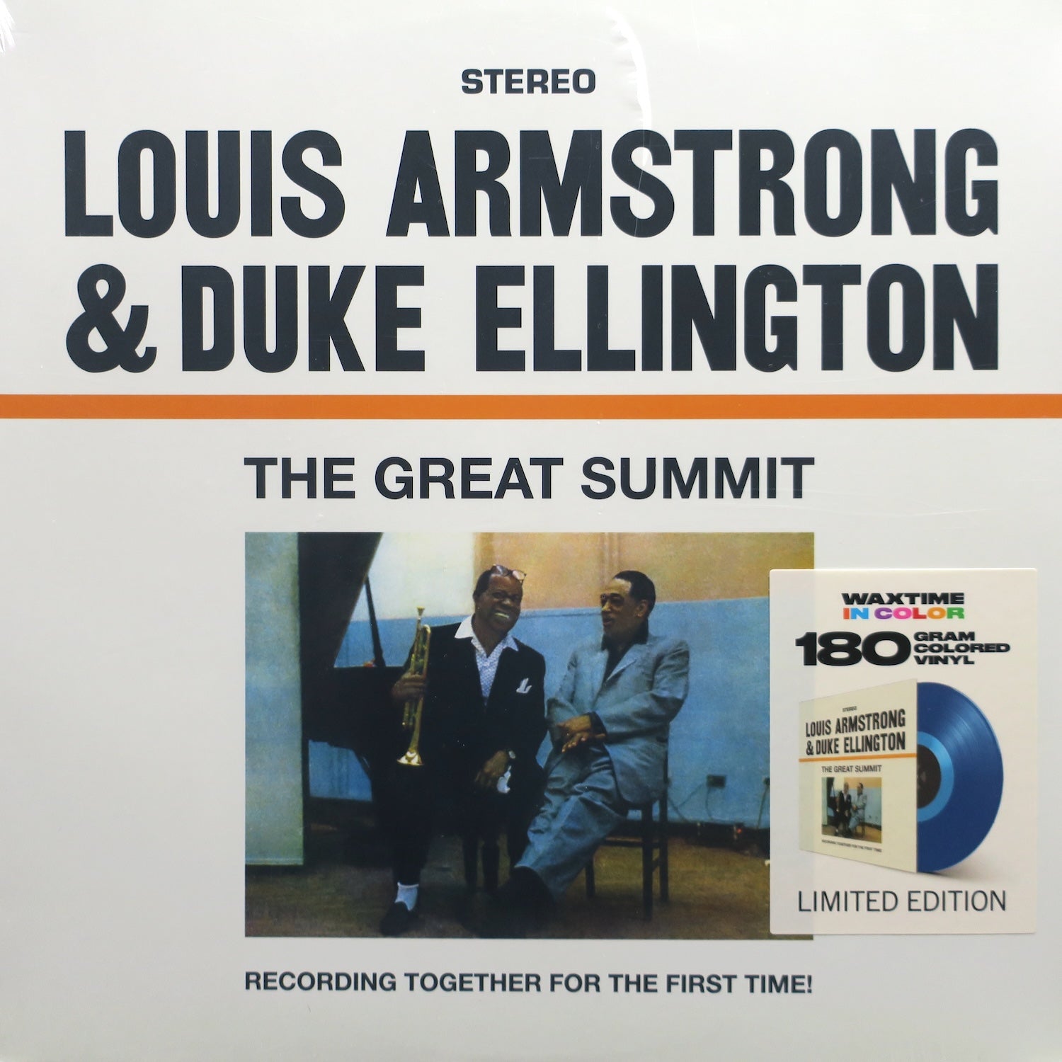 LOUIS ARMSTRONG & DUKE ELLINGTON 'The Great Summit' 180g Blue Vinyl LP Record - Jazz Music Collectors Edition for Home Listening & Audiophile Enthusiasts