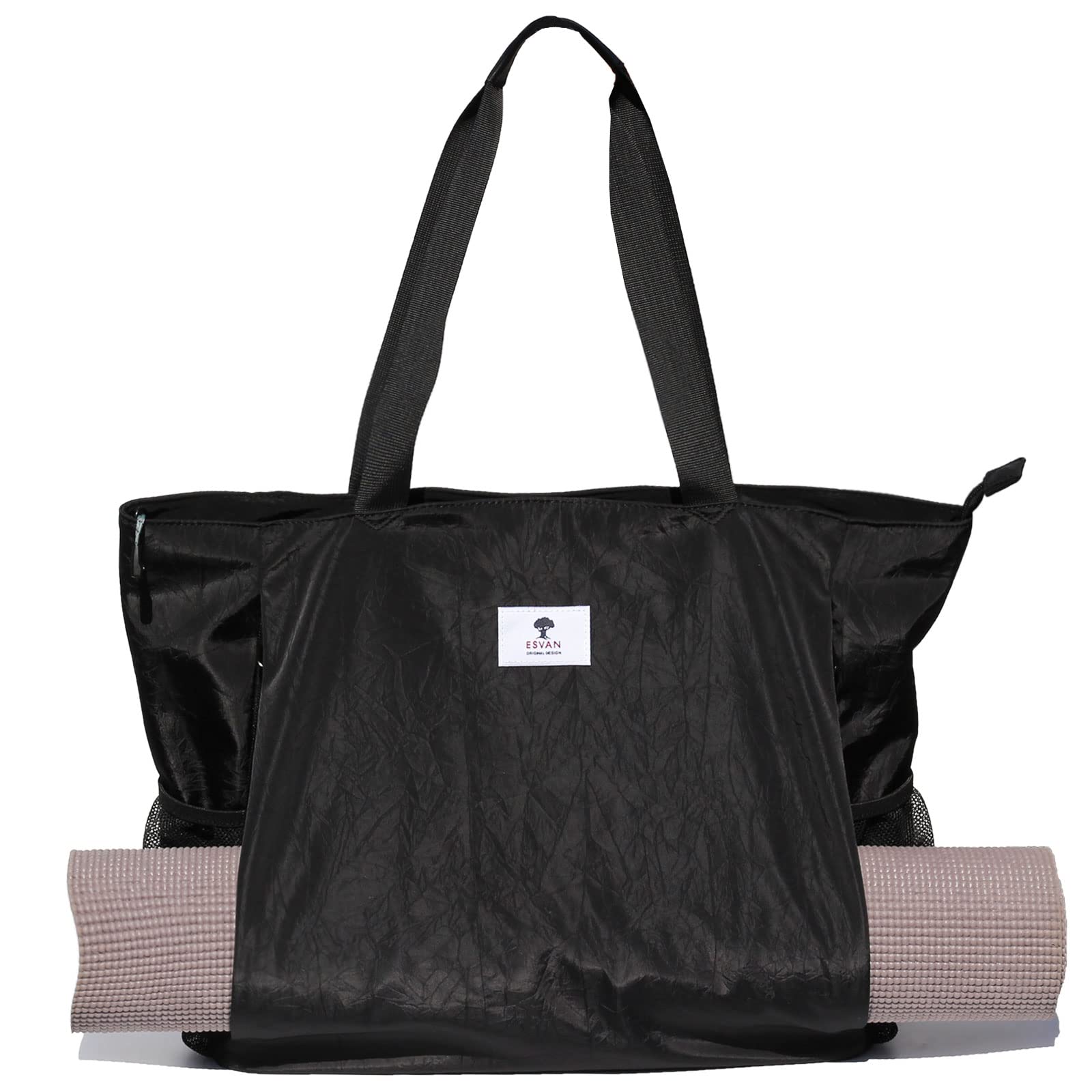 ESVAN Yoga Mat Bag - Premium Tote Carrier with Shoulder Strap for Yoga, Pilates, Gym, Travel & Beach - Perfect for Office, Workouts & Outdoor Activities