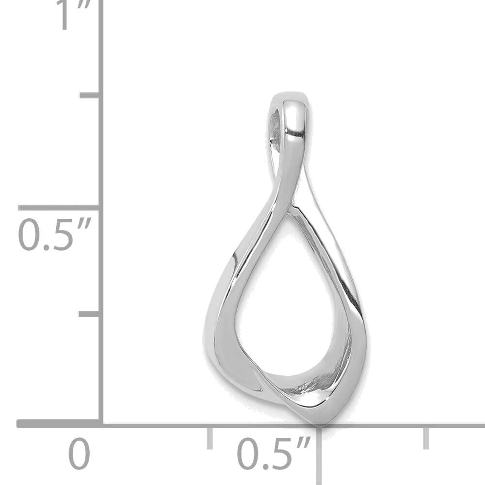 Bonyak 14K White Gold Reversible Omega Chain Slide Necklace - Elegant Jewelry for Women, Perfect for Parties, Weddings & Everyday Wear