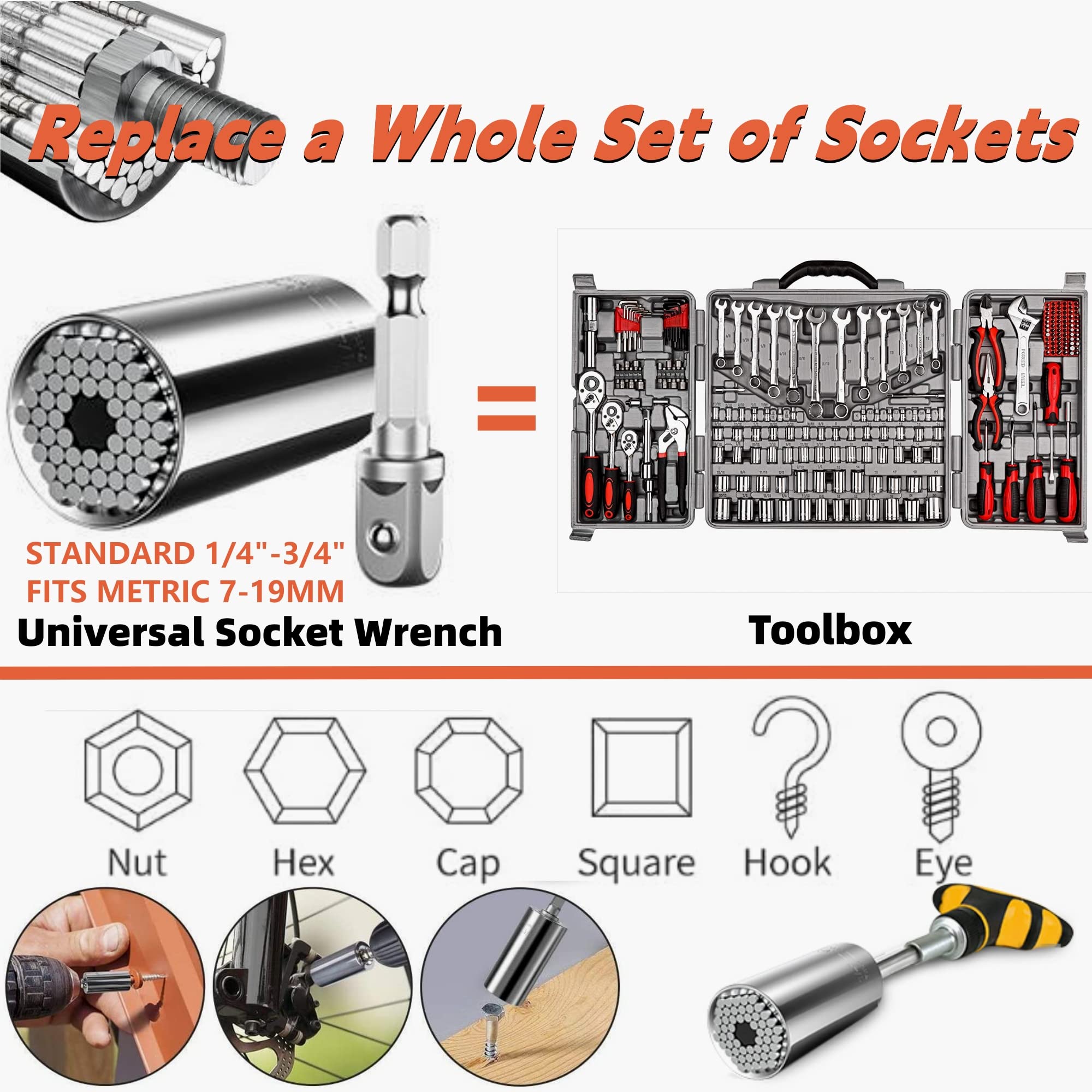 26Pcs Flexible Drill Bit Extension Set - 1/4