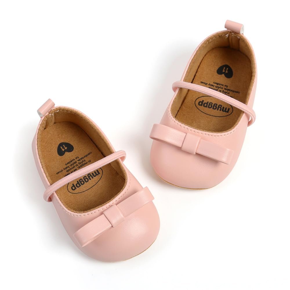 Baby Girl Soft Sole Mary Jane Shoes - Infant Toddler Walking Flat Shoes for Prewalkers & Weddings | Comfortable Crib Shoes for First Steps & Special Occasions