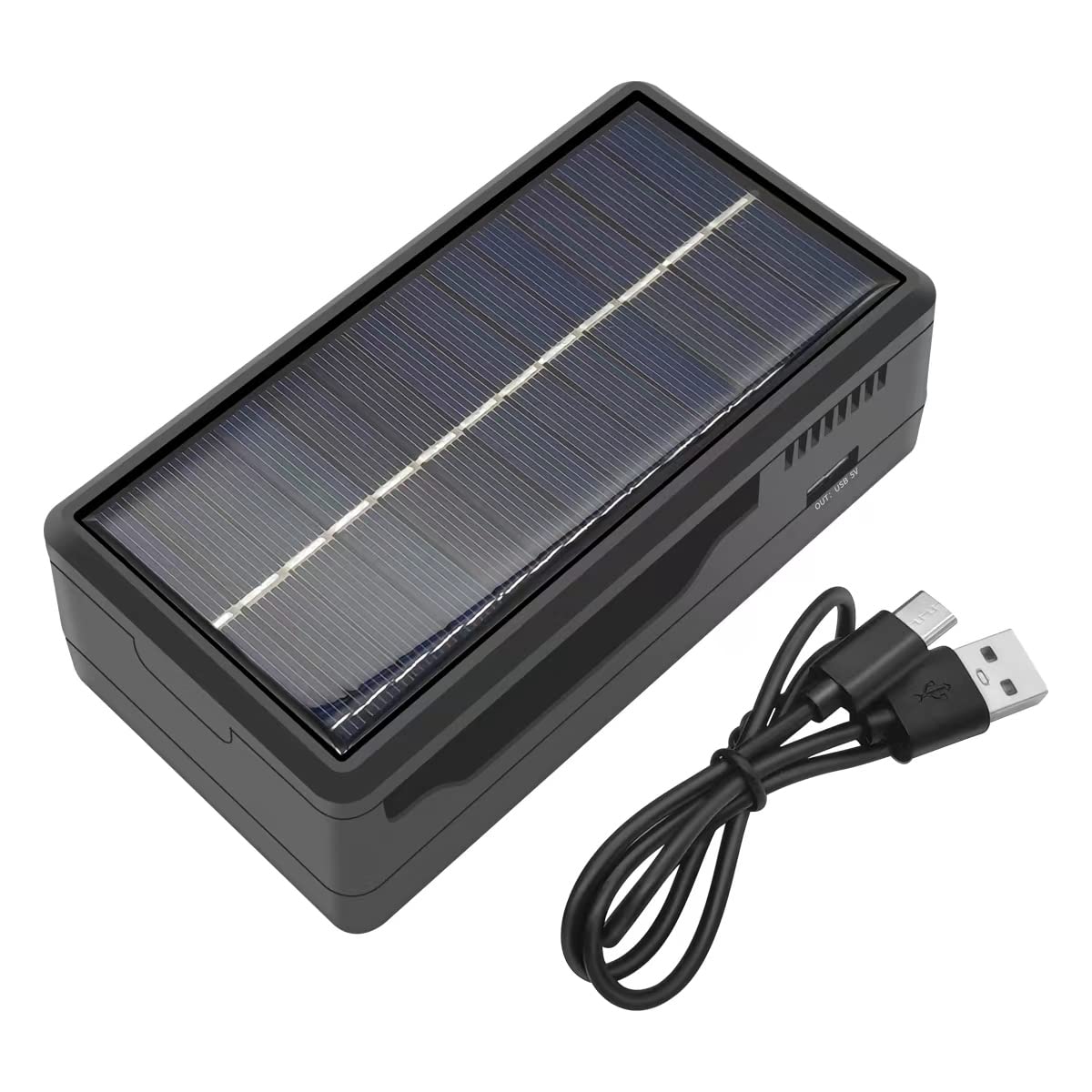 18650 Solar Lithium Battery Charger - USB Rechargeable, Waterproof, for Outdoor Camping, Hiking, Emergency Power Supply