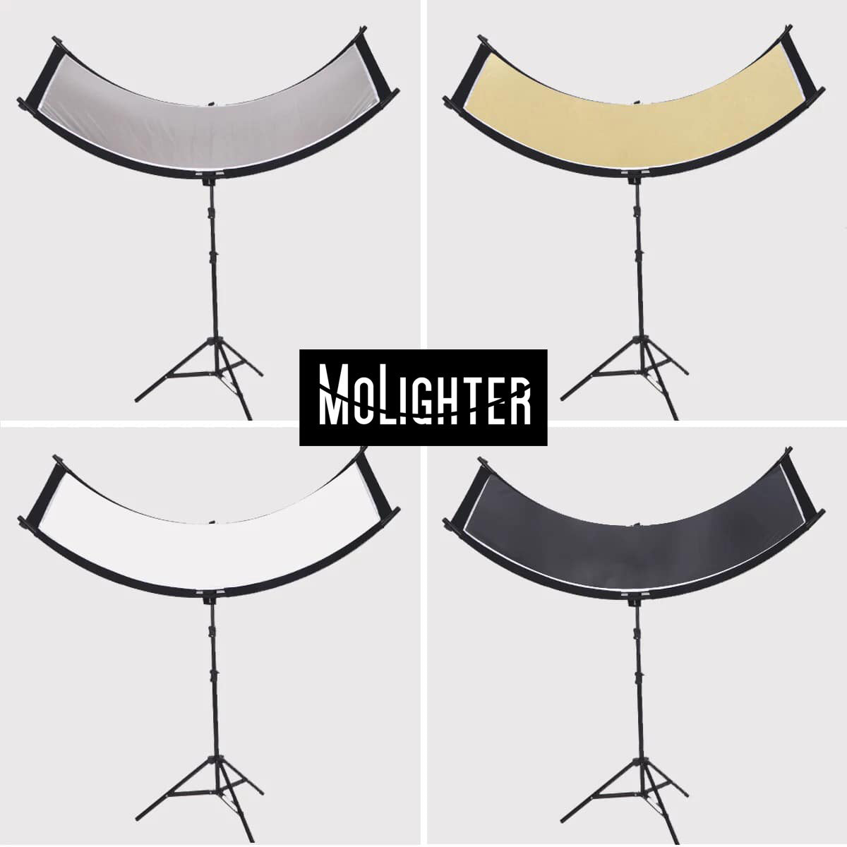 MoLighter Curved Reflector - Professional Photography Lighting Accessory for Studio & Outdoor Shoots | Perfect for Portraits, Product Photography & YouTube Videos