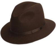 Stylish Brown Crushable Fur Felt Fedora Hat for Men & Women - Perfect for Casual Wear, Outdoor Adventures & Fashion Statements
