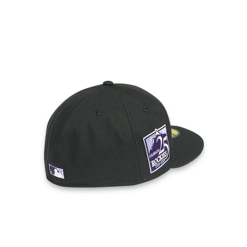 Colorado Rockies 25th Anniversary Black 59FIFTY Fitted Hat for Men - Official MLB Baseball Cap for Fans, Sports & Casual Wear