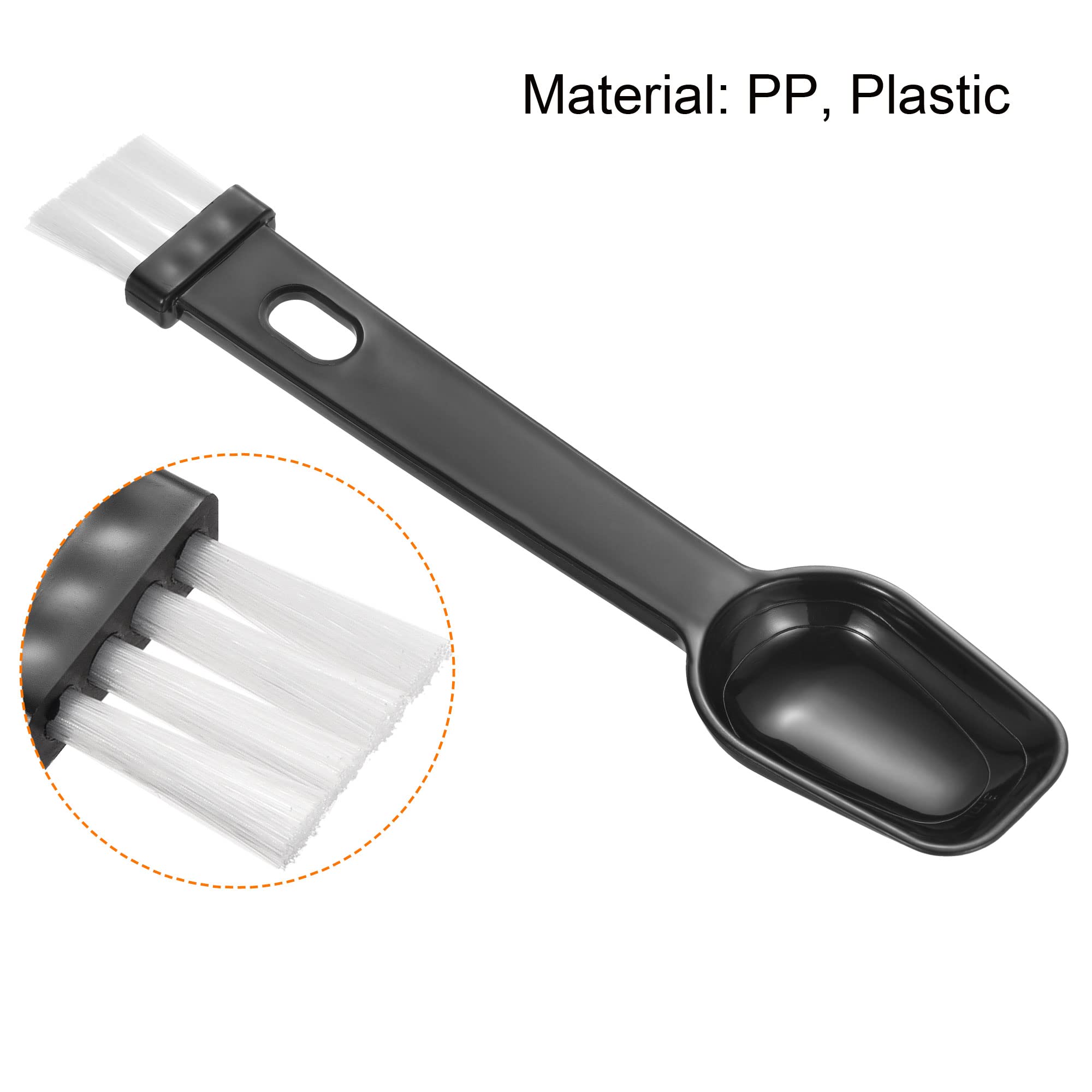 4-Pack PATIKIL Coffee Espresso Cleaning Brush Set - 2-in-1 White Coffee Grinder Brush with Black Spoon for Barista & Home Brewing - Perfect for Espresso Machines, French Press & Coffee Accessories Cleaning
