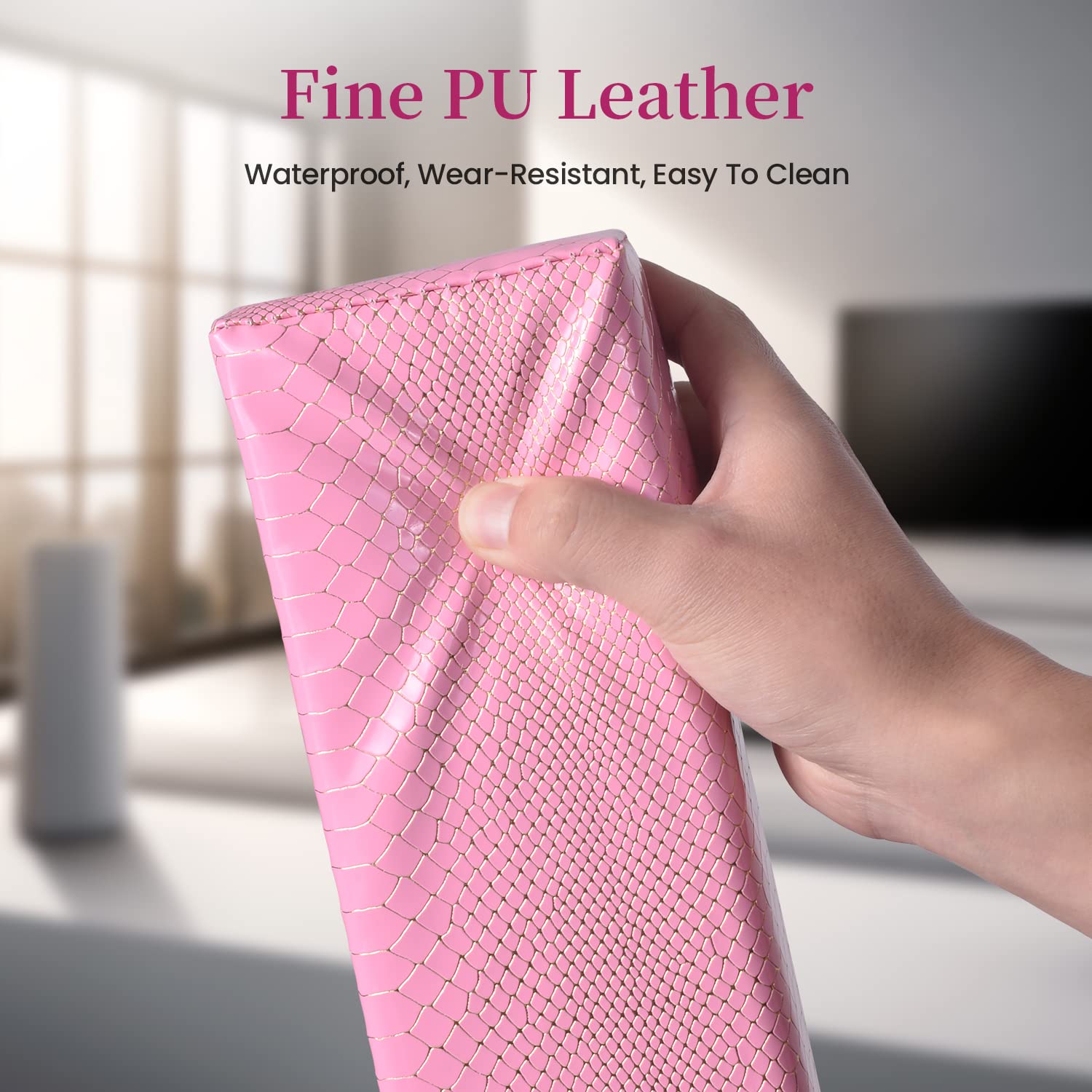 Professional Nail Tech Arm Rest - Easy to Clean PU Leather Hand Rest Cushion Holder for Acrylic Nails | Waterproof, Soft & Sturdy Design | Perfect for Salon, Home Manicures & Nail Art (Black)