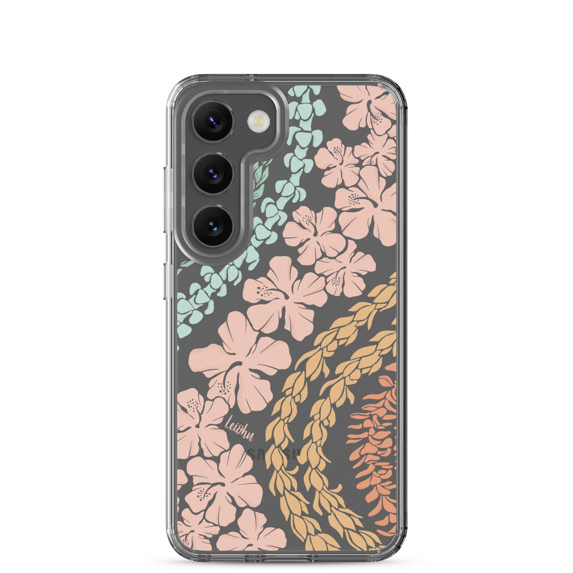 Groovy Lei Clear Protective Case for Samsung Galaxy - Slim & Durable Phone Cover for Everyday Use, Travel, and Work
