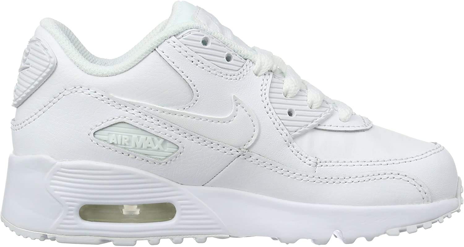 Nike Air Max 90 Leather Sneakers for Toddlers & Little Kids - Comfortable Running Shoes for Boys & Girls - Perfect for Playground, School & Daily Activities