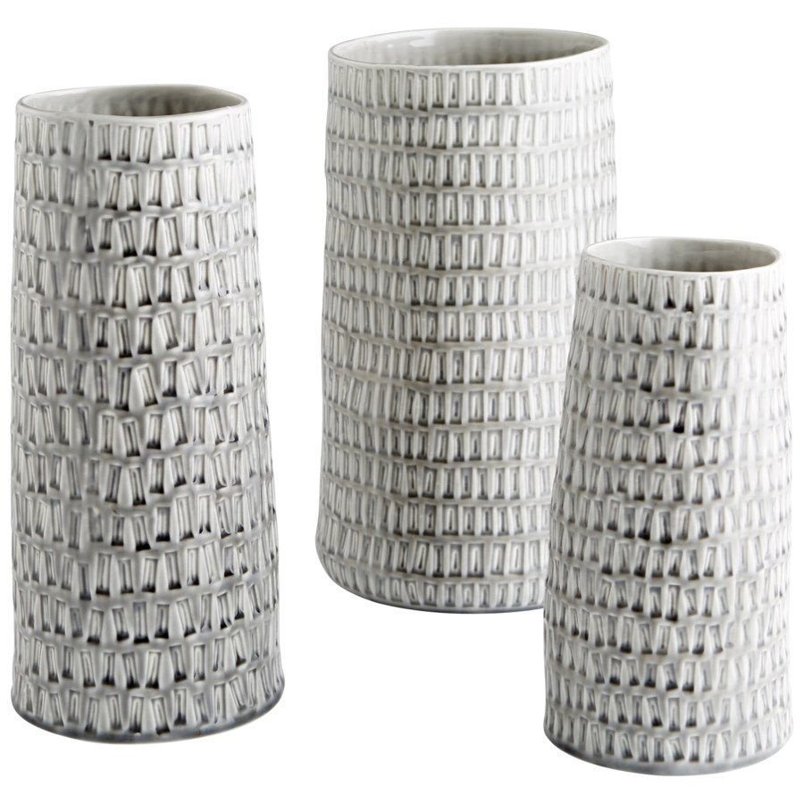 Cyan Design 10914 Somerville Vase - Elegant Oyster Silver Medium Size Home Decor for Living Room, Dining Table, or Wedding Centerpiece