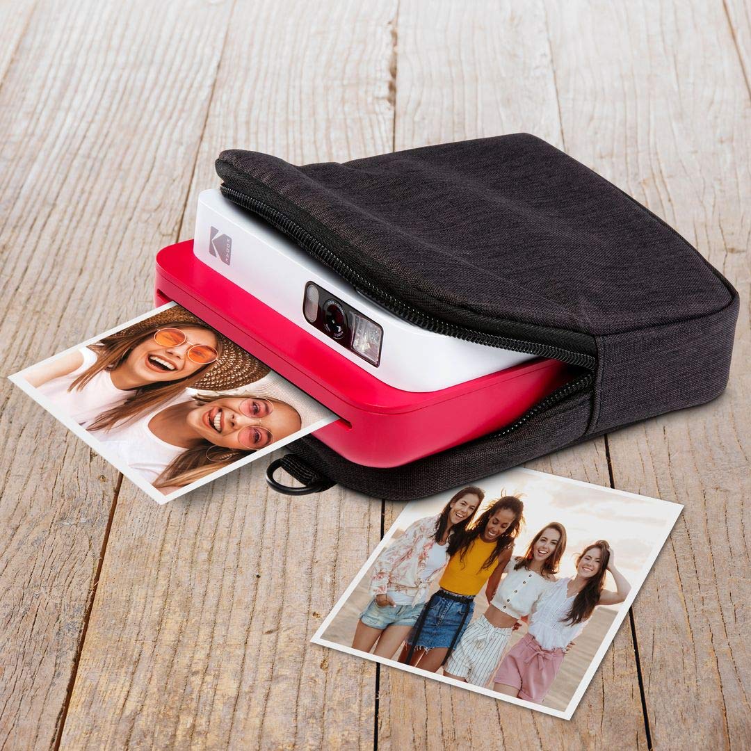 Kodak Classic Instant Camera Soft Case - Durable Black Zink Camera Cover for Travel, Parties & Everyday Use