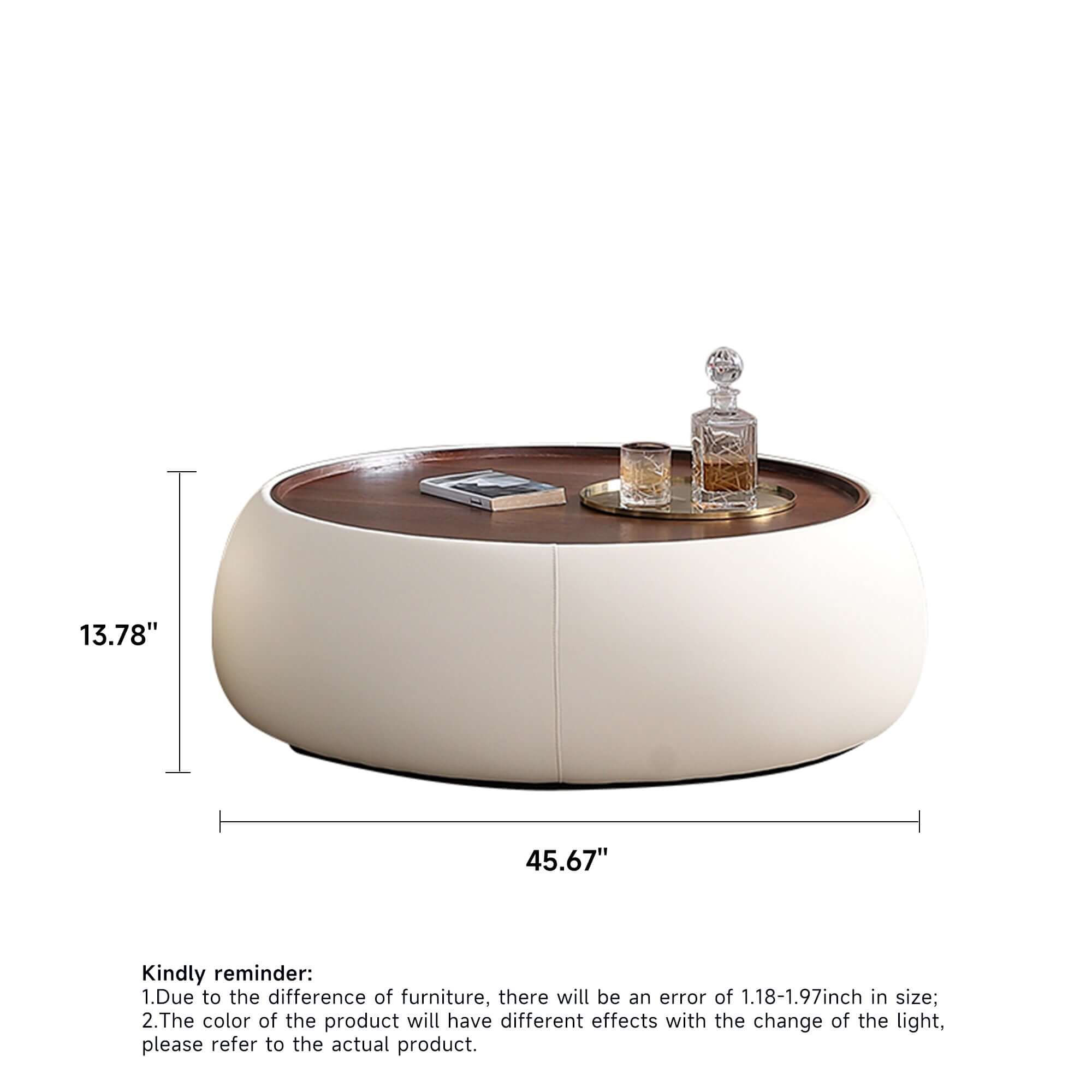 Modern Round Coffee Table with Storage - Light Luxury Design for Living Room, Office & Lounge Areas - Perfect for Small Spaces & Home Decor