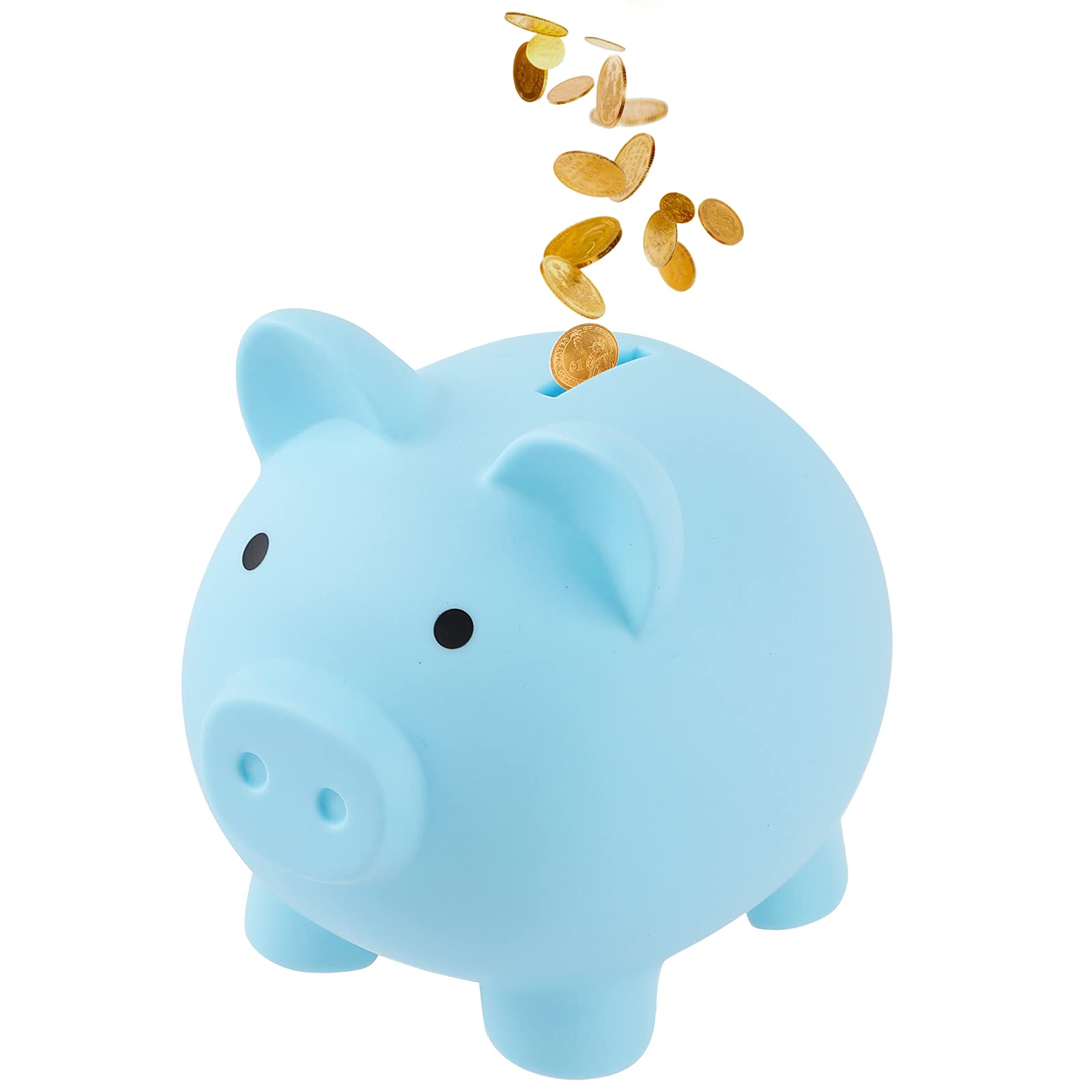 Unbreakable Blue Piggy Bank for Boys - Durable Plastic Money Bank for Kids, Perfect Birthday, Festival & Baby Shower Gift - Teach Savings with Fun for Toddlers & Children