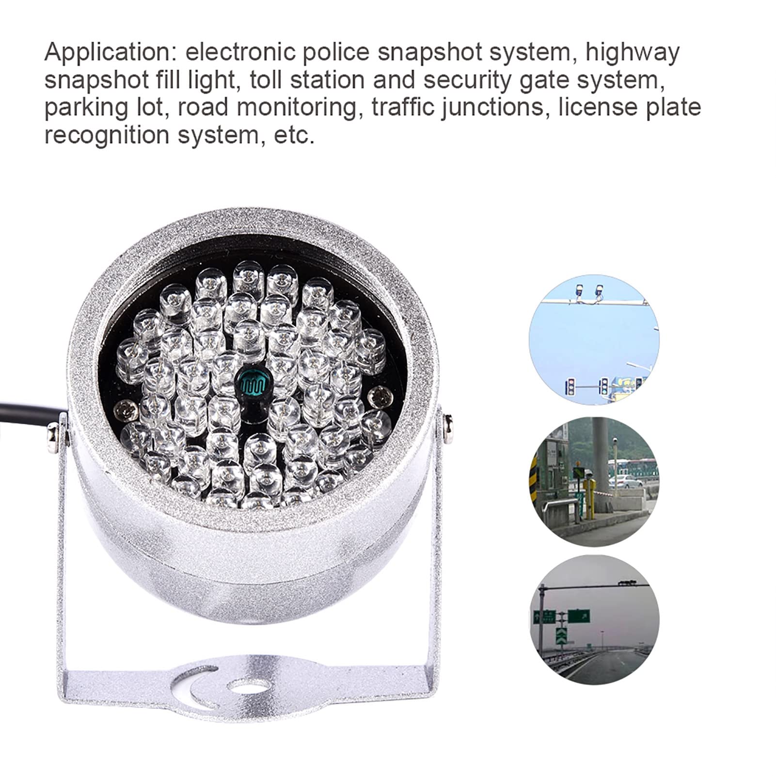 48-LED IR Infrared Night Vision Light for Security CCTV Cameras - Indoor/Outdoor Use - Perfect for Home Surveillance, Business Security & Dark Area Monitoring