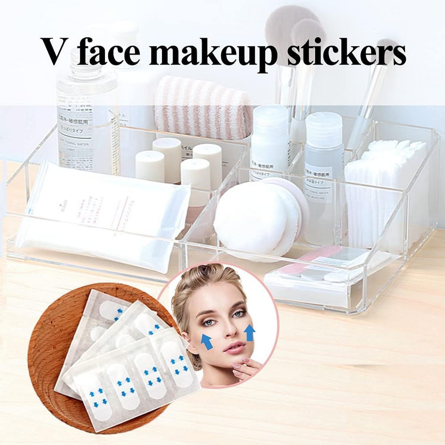 Hingladiya Invisible V-Shape Face Lift Tape - Transparent Facial Lifting Stickers for Double Chin, Wrinkles & Sagging Skin (40 Pcs) | Instant Face Slimming & Contouring for Parties, Photos & Everyday Beauty