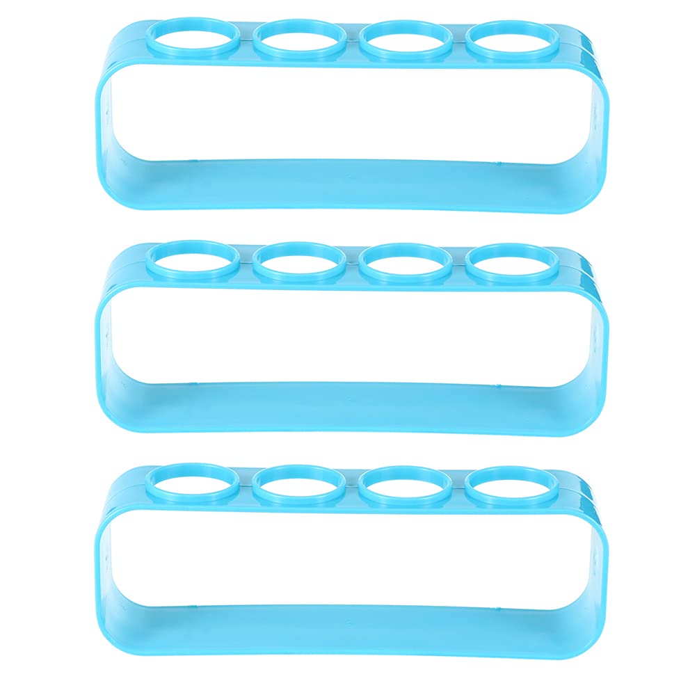 3pcs Plastic Test Tube Rack for Kids Science Experiments - Durable Test Tube Holder Stand with Storage Shelf for School Labs, Home Science Kits & STEM Education Projects