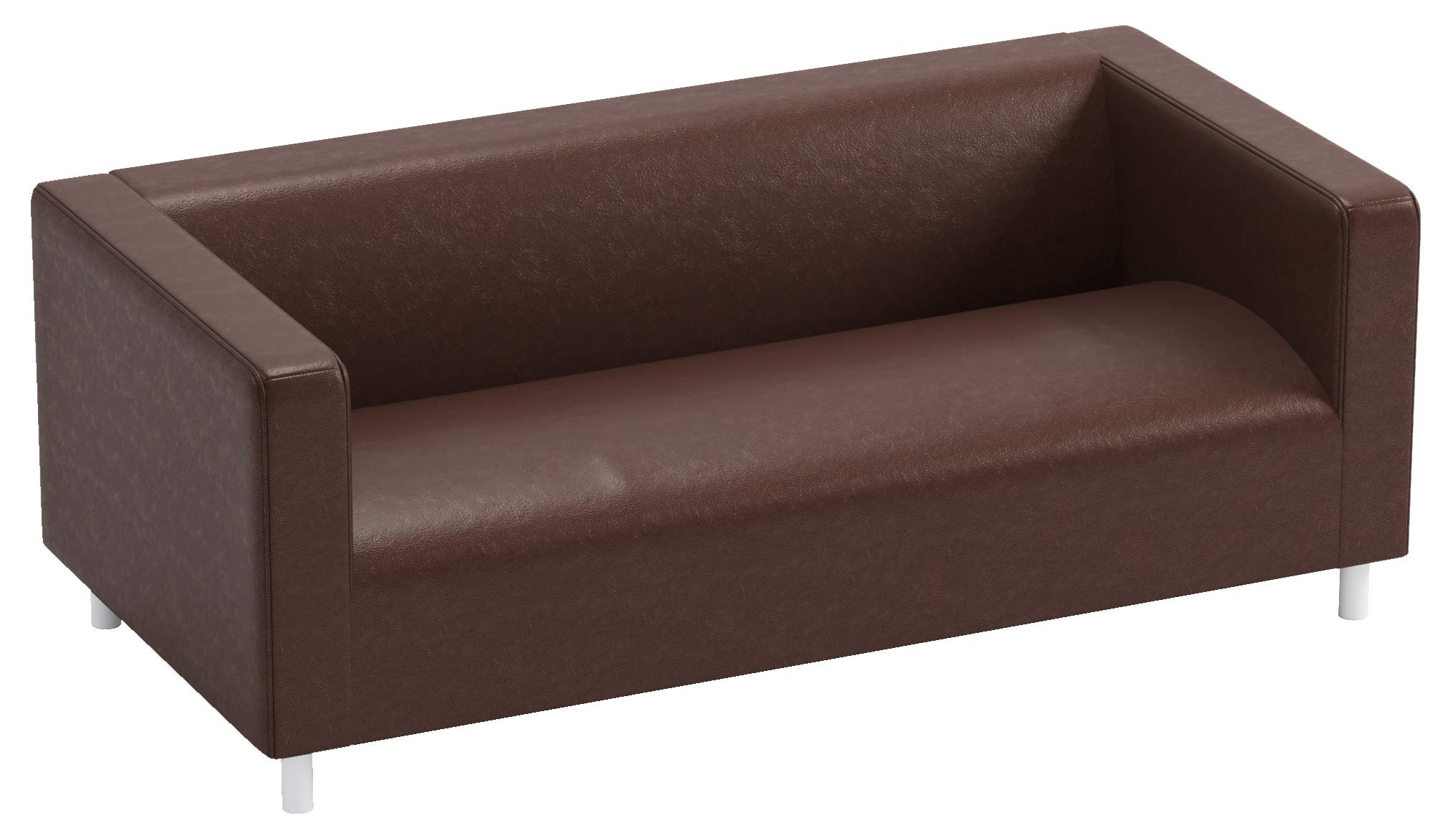 Custom PU Leather Klippan Loveseat Sofa Cover Replacement for IKEA - Dark Brown Faux Leather Slipcover | Perfect for Home Decor, Living Room Protection & Furniture Refresh
