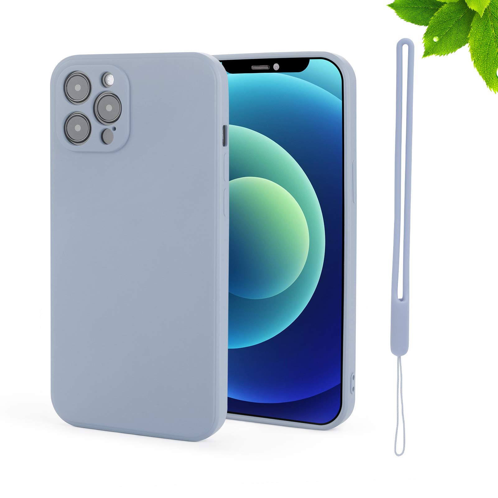 Premium Silicone Case for iPhone 12 Pro (6.1 inch) - Shockproof Protective Cover with Wrist Strap | Trendy Phone Case for Women | Perfect for Daily Use, Work & Outdoor Activities