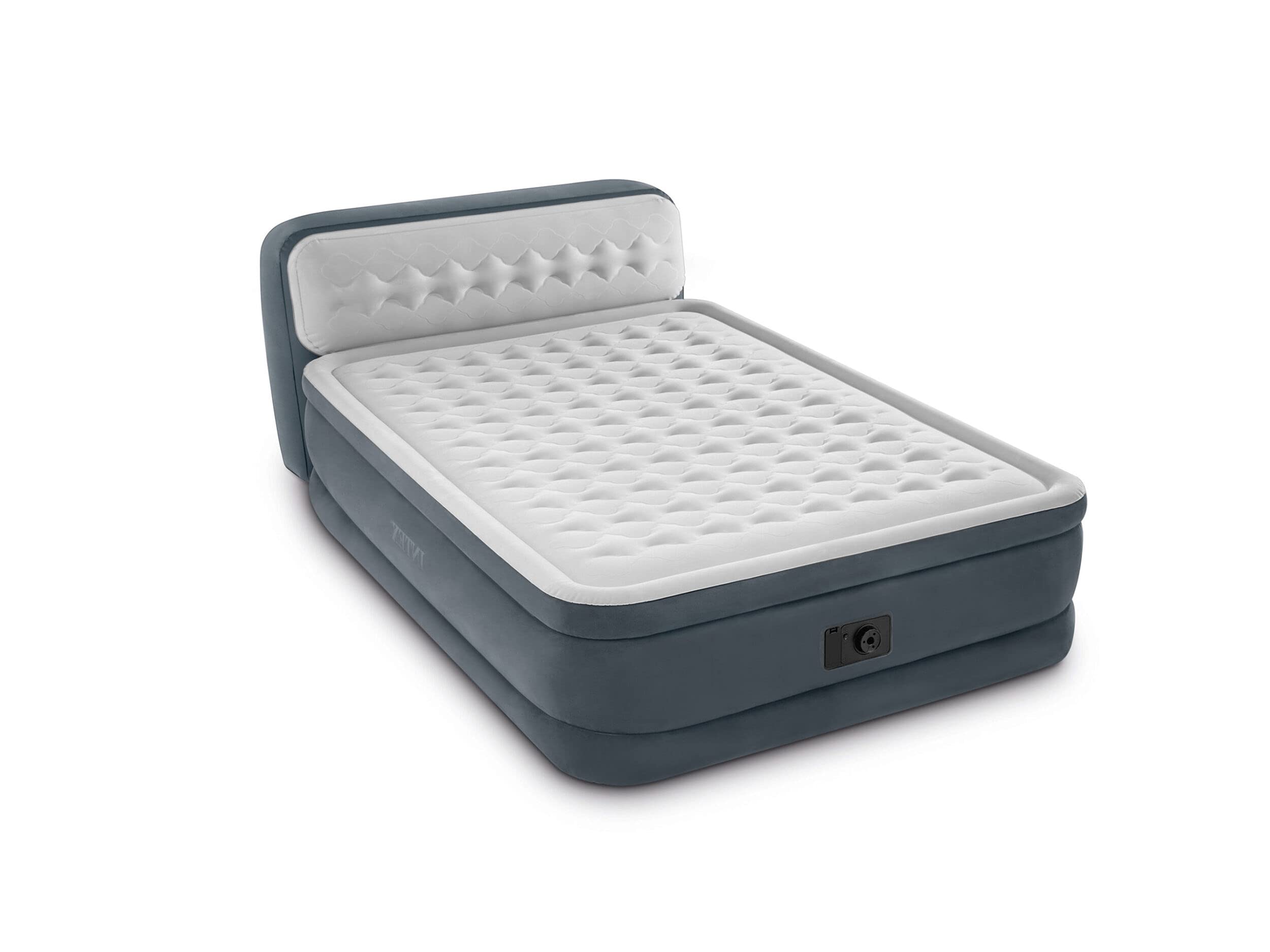 Intex 64448 Dura-Beam Fiber Tech Airbed with Built-in Electric Pump - 60