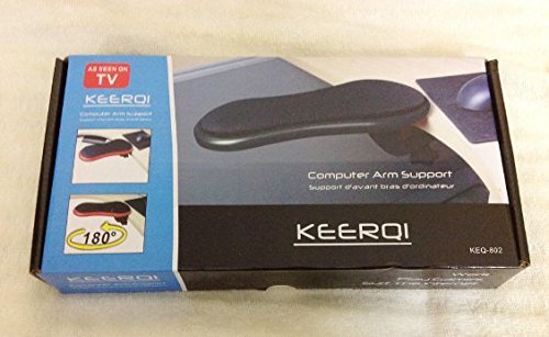 Ergonomic Adjustable Computer Desk Wrist Rest Support - Black | Comfortable Keyboard & Mouse Arm Rest for Office, Gaming & Home Workspace