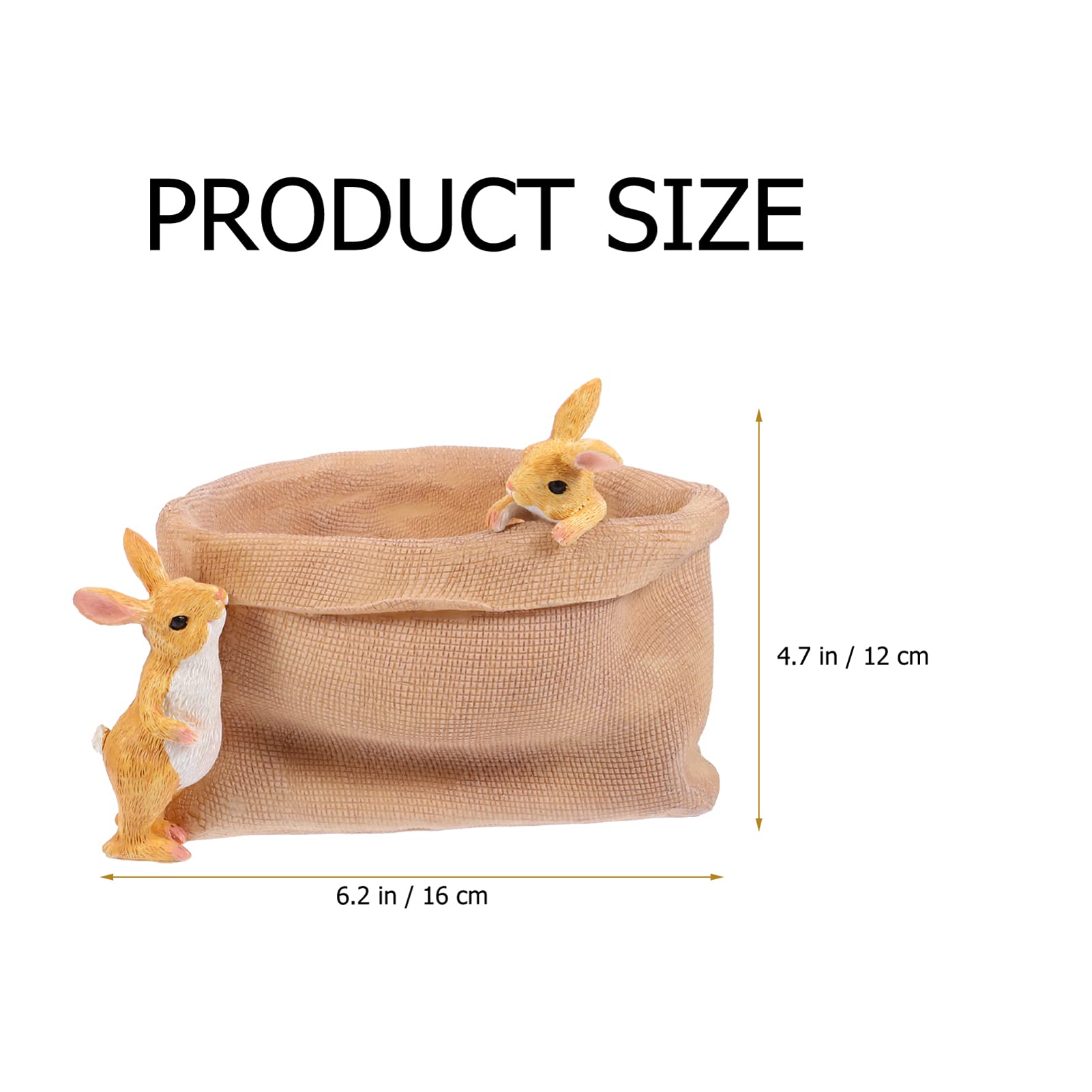 DOITOOL Resin Bunny Sack Flower Pot - Cute Succulent Planter with Idyllic Design, Home Decor Plant Container for Indoor/Outdoor Use - Perfect for Windowsill, Garden, Office Desk & Gift Giving