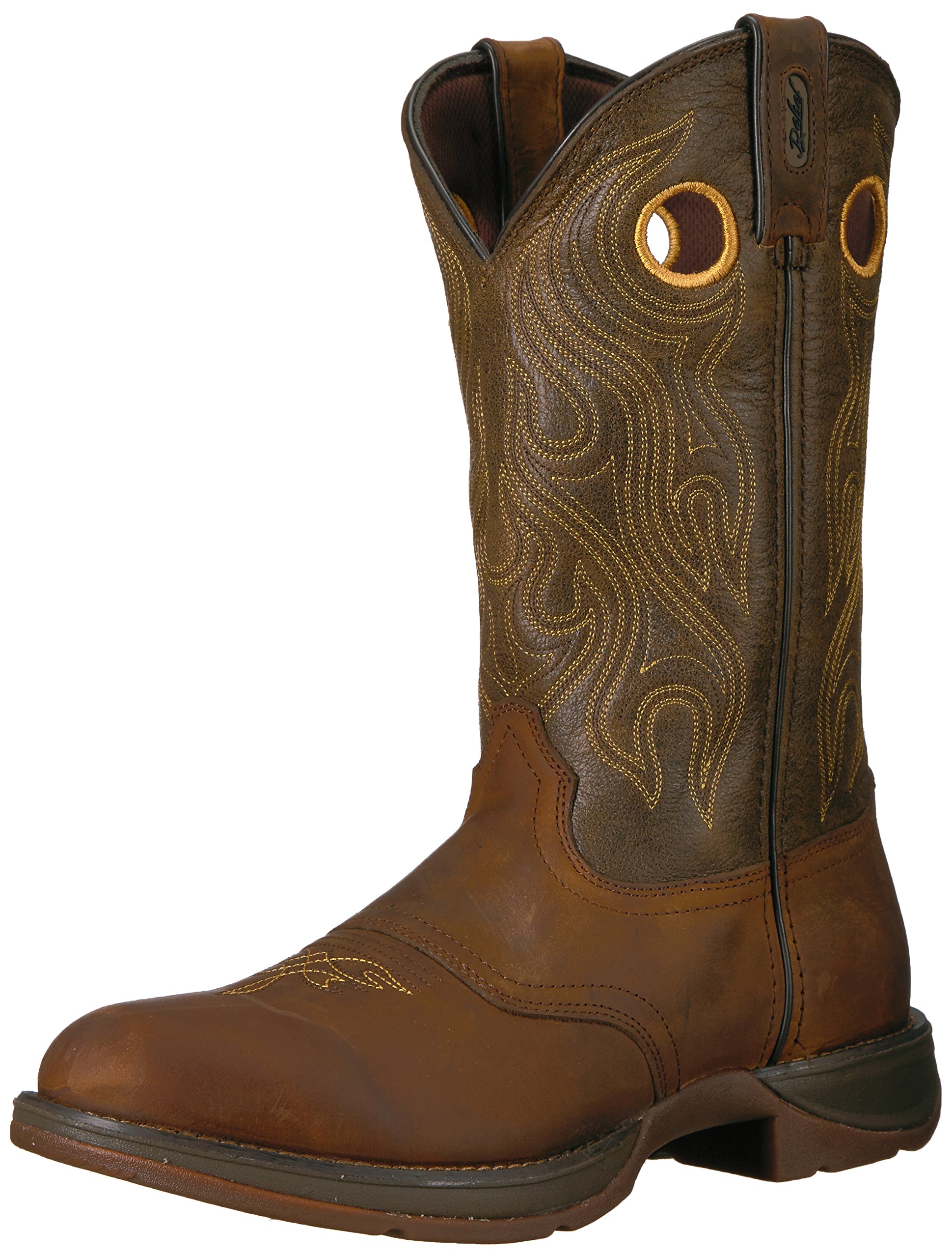 Durango Men's Rebel Western Boots - Genuine Leather Cowboy Boots for Men, Comfortable & Durable Riding Boots - Perfect for Country Music Festivals, Rodeos & Western Fashion