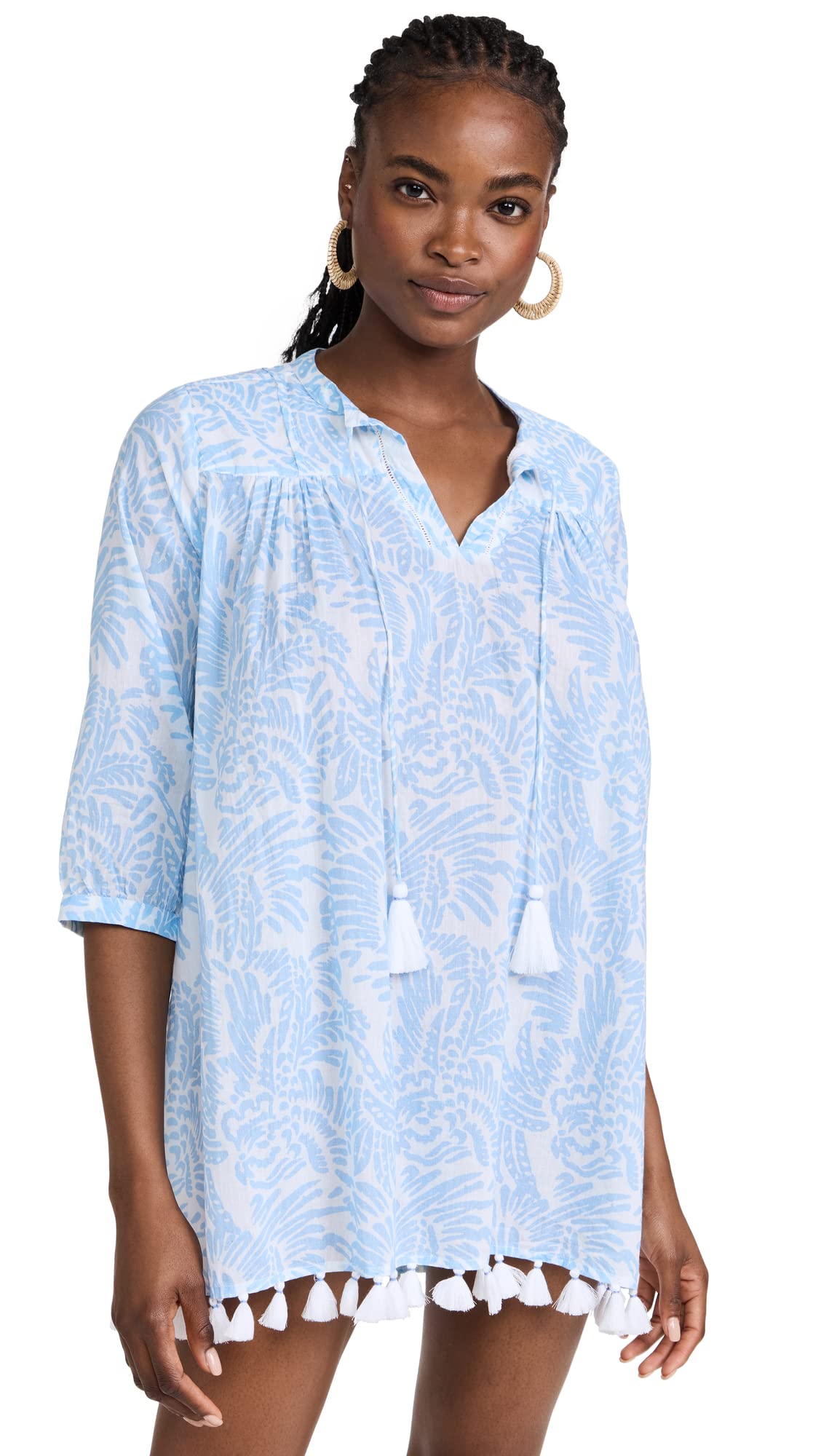 Roller Rabbit Women's Laure Serafina Tunic - Stylish Floral Print Casual Dress for Summer, Beach & Vacation Wear | Perfect for Brunch, Travel & Boho Outfits
