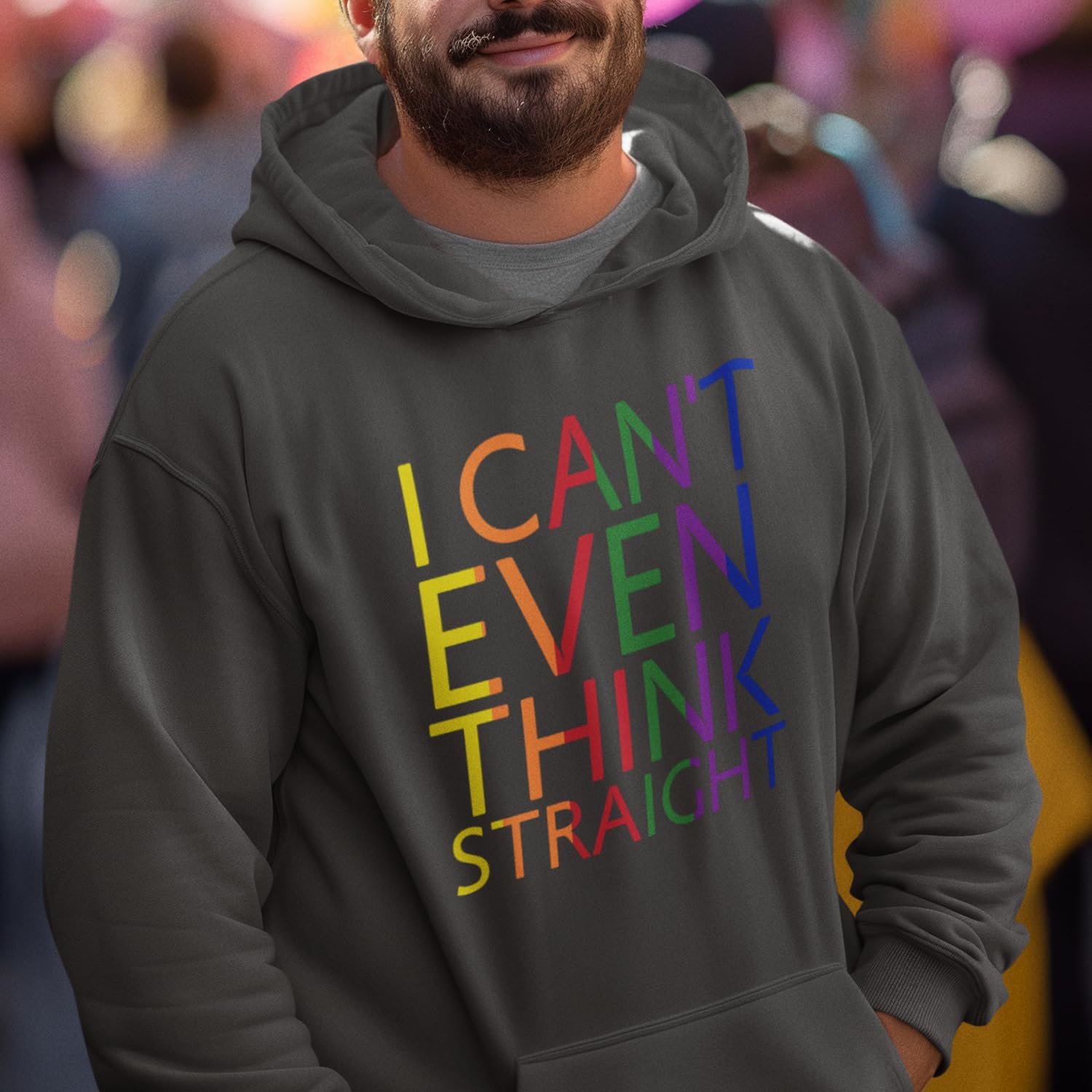 I Can't Even Think Straight Gay Pride Hoodie - LGBTQ+ Rainbow Sweatshirt for Men & Women - Comfortable Unisex Pullover for Pride Month, Parades & Everyday Wear