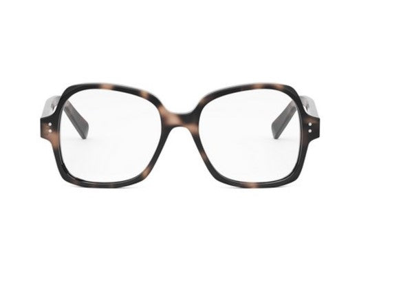 Celine THIN CL50148I 055 Shiny Colored Havana Geometric Women's Eyeglasses - Stylish & Trendy Frames for Work, Reading & Fashion Accessories