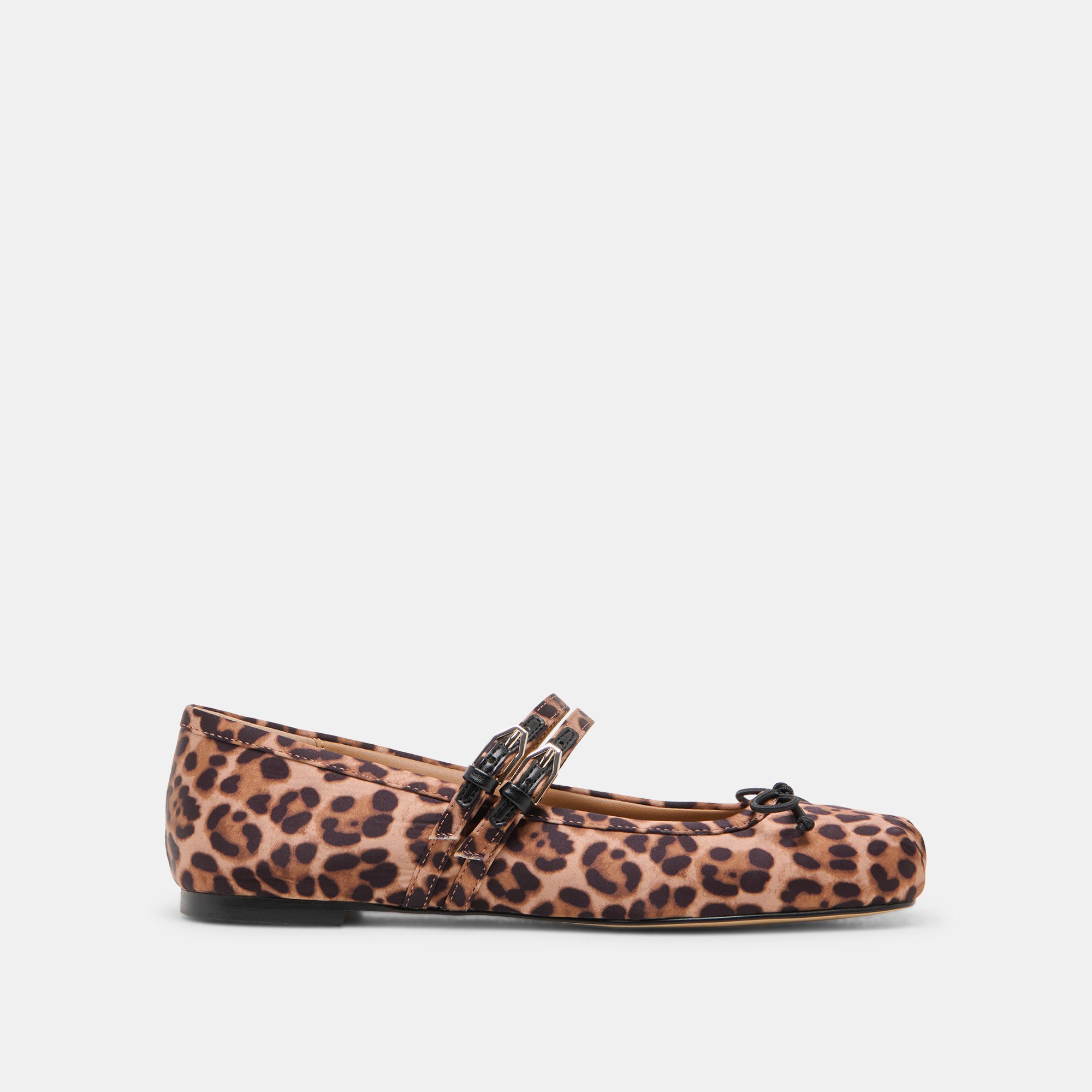 GIBSEN Women's Ballet Flats - Leopard Print Satin Shoes for Comfort & Style | Perfect for Work, Parties & Casual Outfits