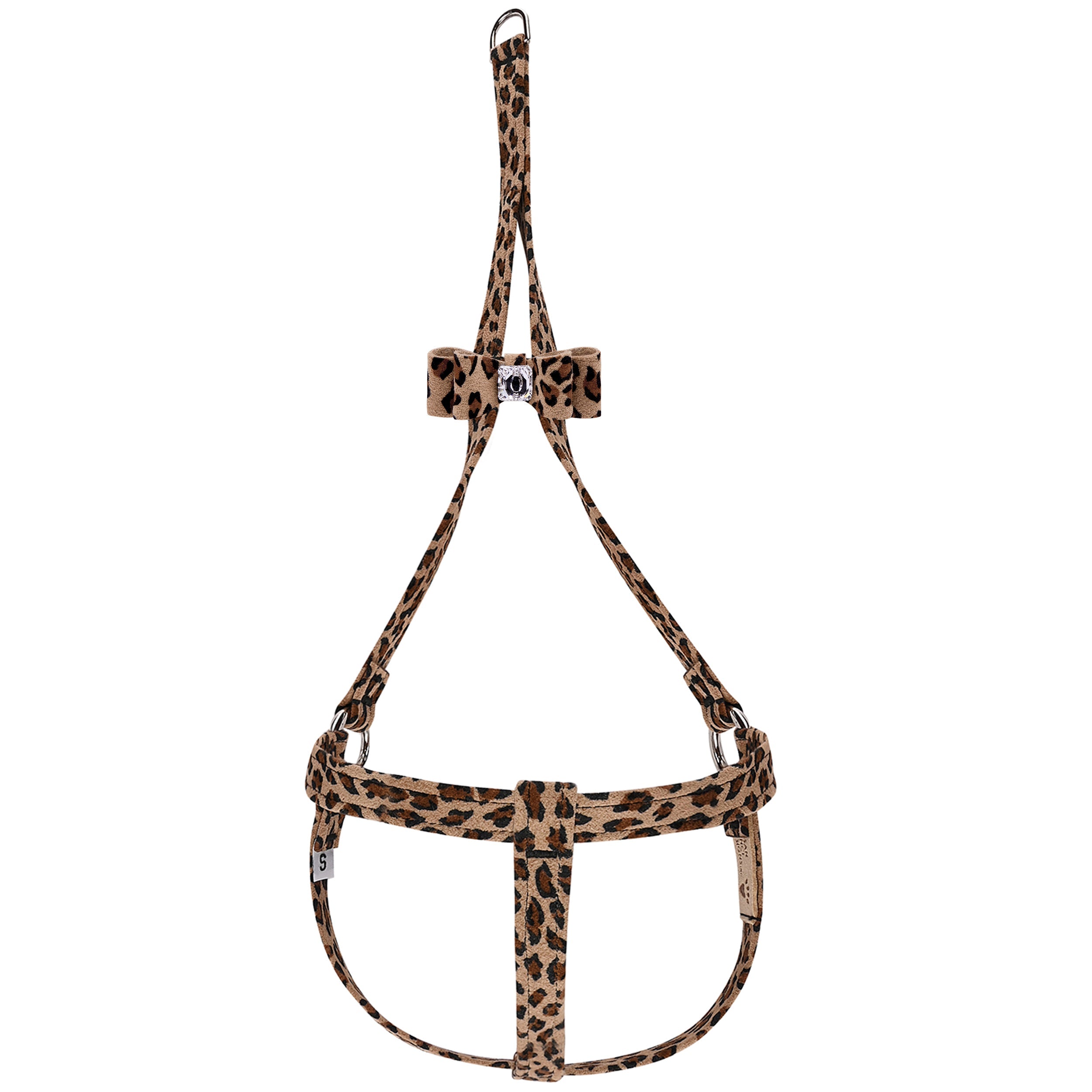 Cheetah Big Bow Step N Go Dog Harness - Adjustable Pet Harness for Small & Medium Dogs - Easy On/Off Step-in Design - Perfect for Walking, Training & Outdoor Adventures